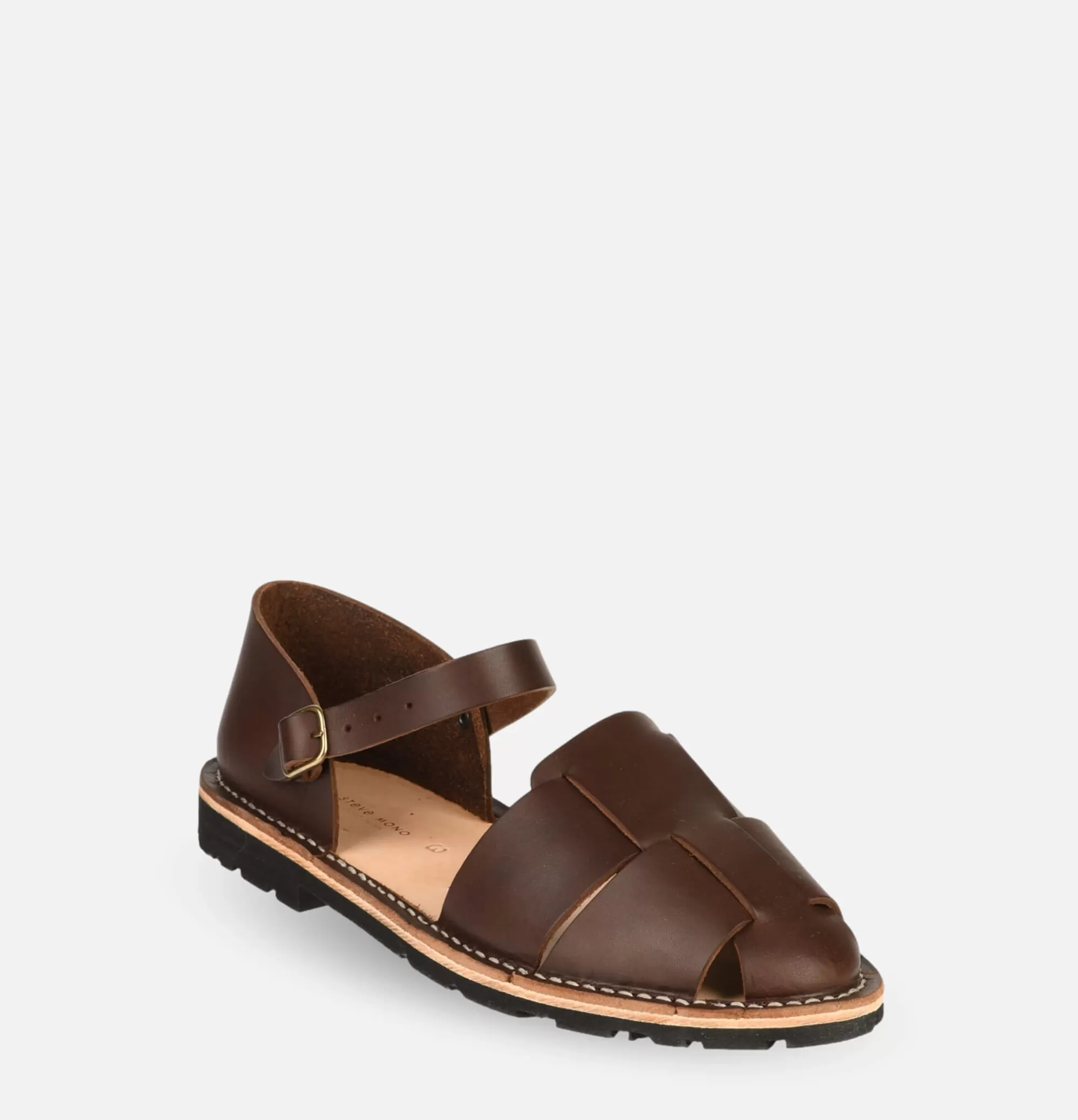 STEVE MONO Artisanal Sandal 11 Chocolate^Homme Sandales