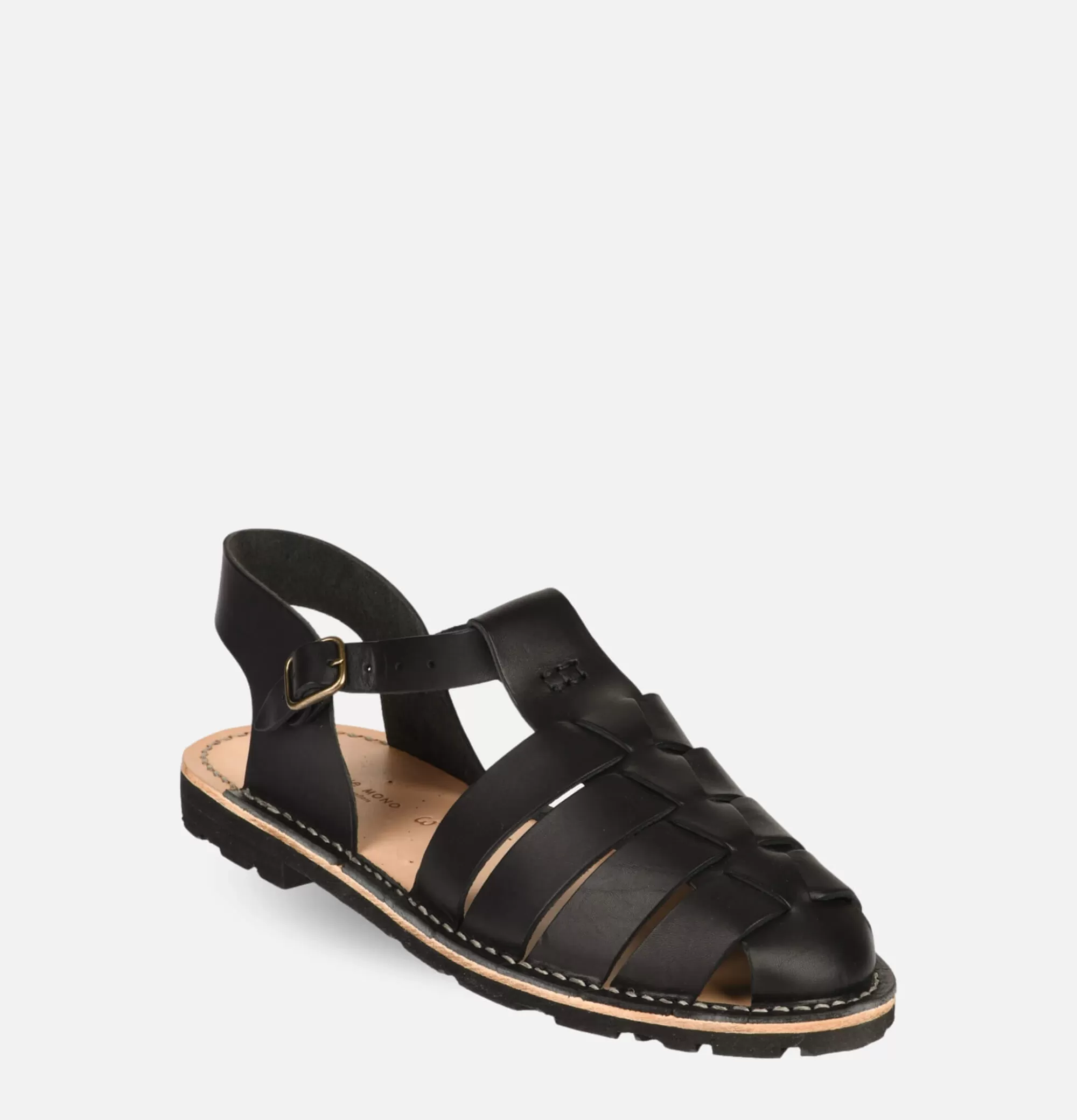 STEVE MONO Artisanal Sandal Shoe 09 Black^Homme Sandales