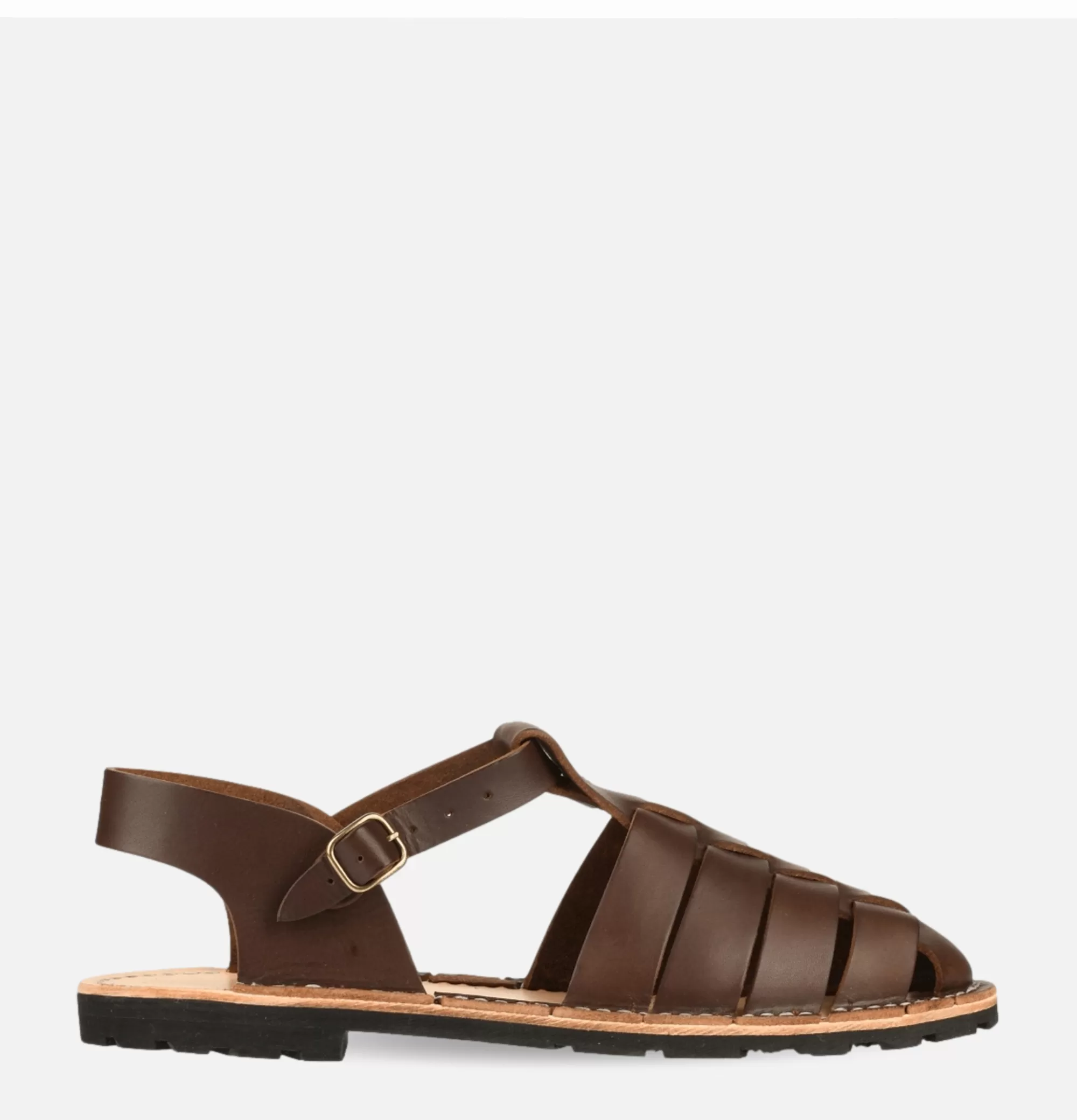 STEVE MONO Artisanal Sandal Shoe 09 Chocolate^Homme Sandales