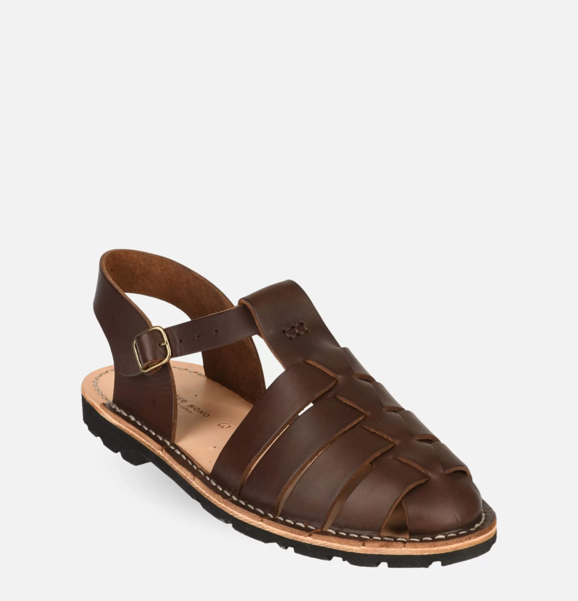 STEVE MONO Artisanal Sandal Shoe 09 Chocolate^Homme Sandales