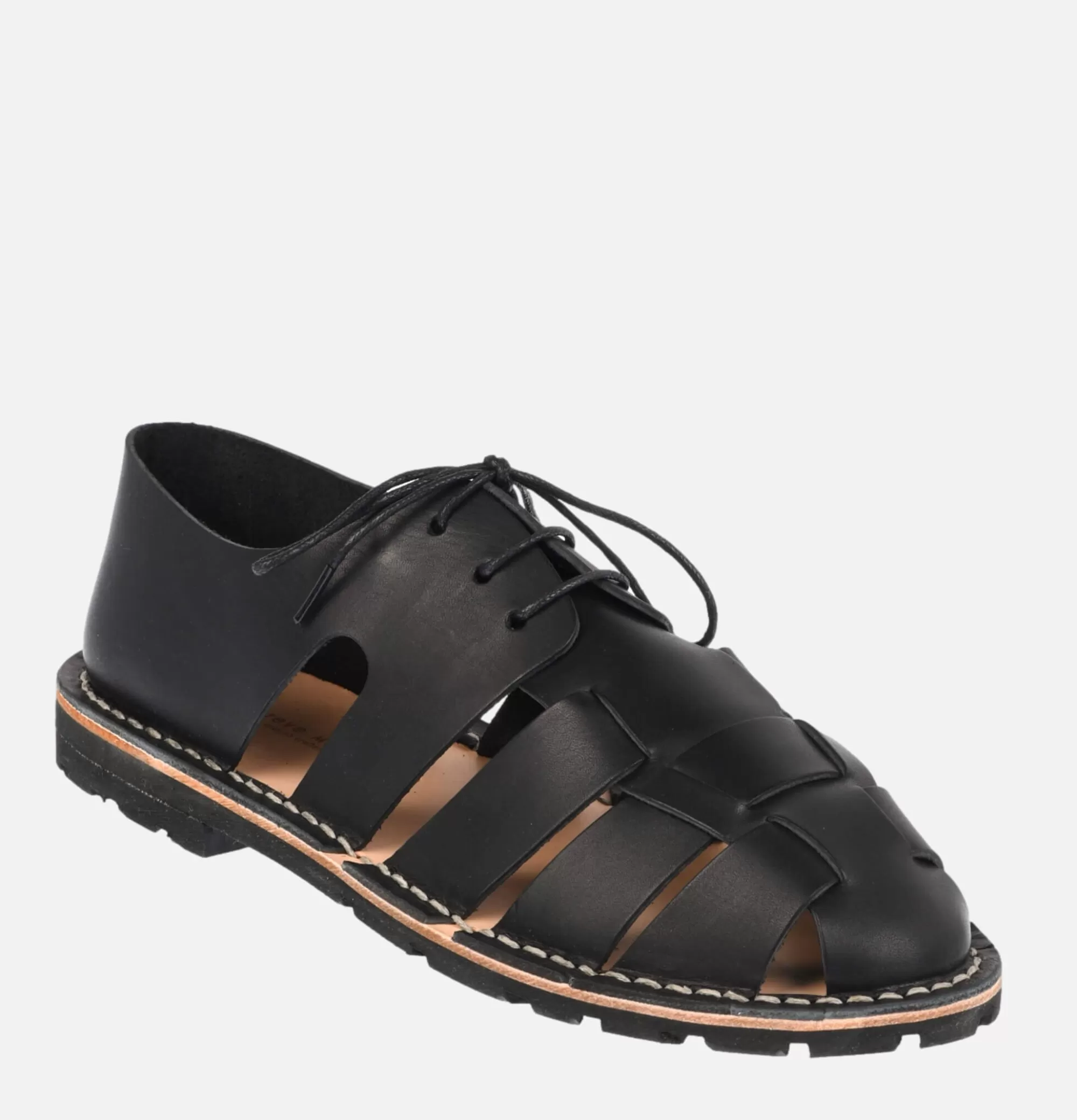 STEVE MONO Artisanal Sandal Shoe Black^Homme Sandales