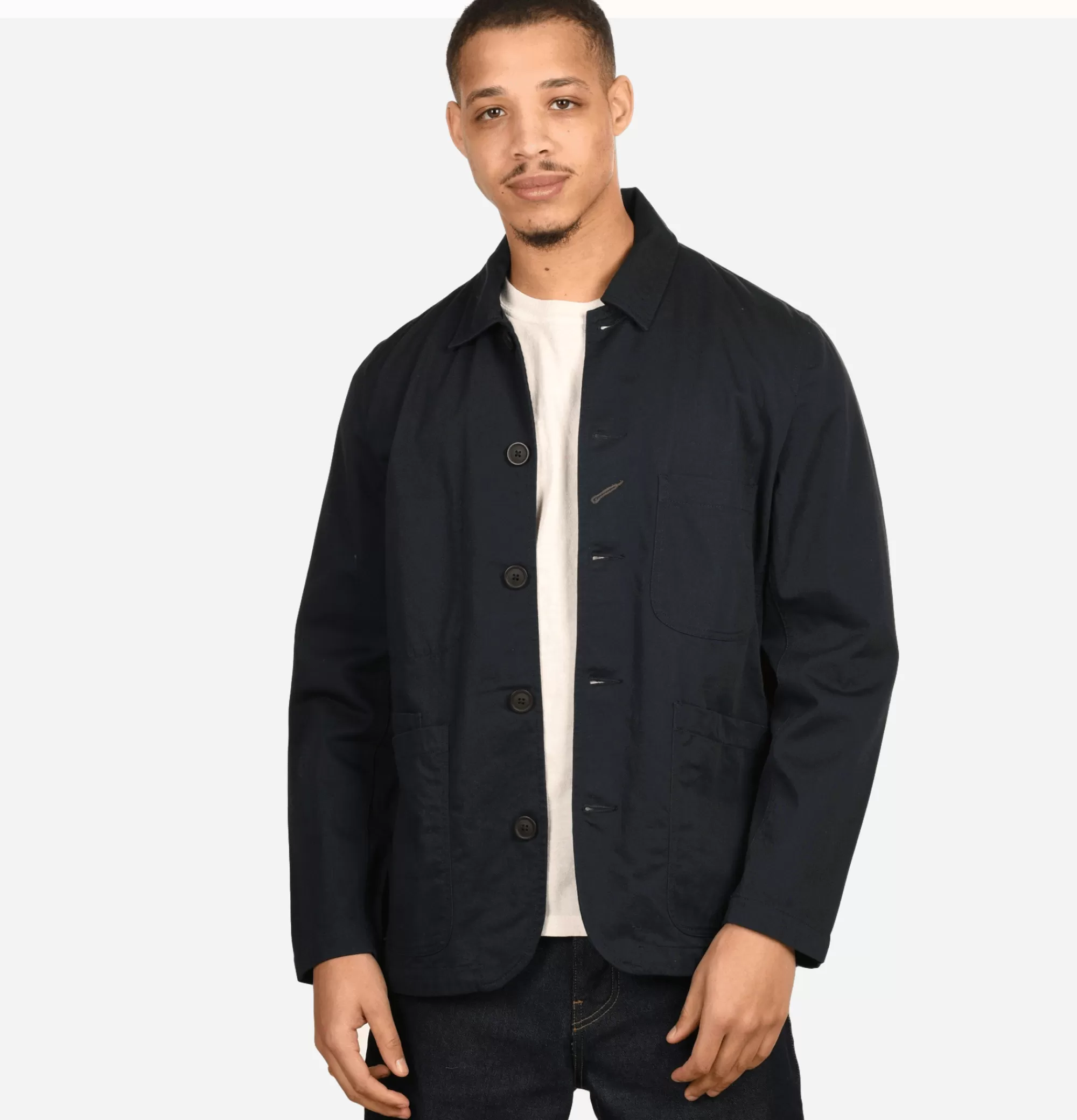 UNIVERSAL WORKS Bakers Jacket Twill Navy^ Blousons & Manteaux