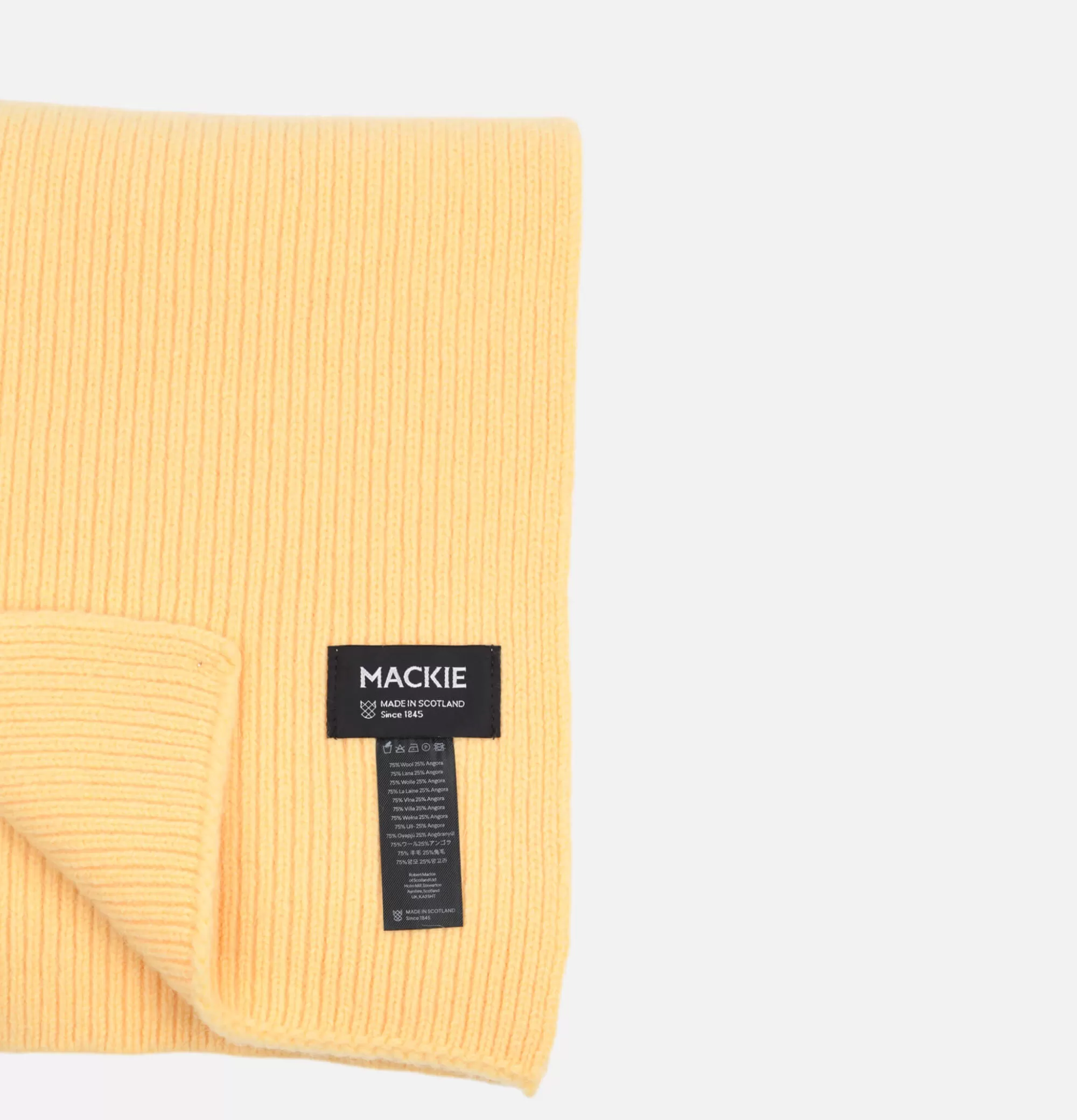 ROBERT MACKIE Barra Geelongora Scarf Lemon^ Gants • Bonnets • Echarpes