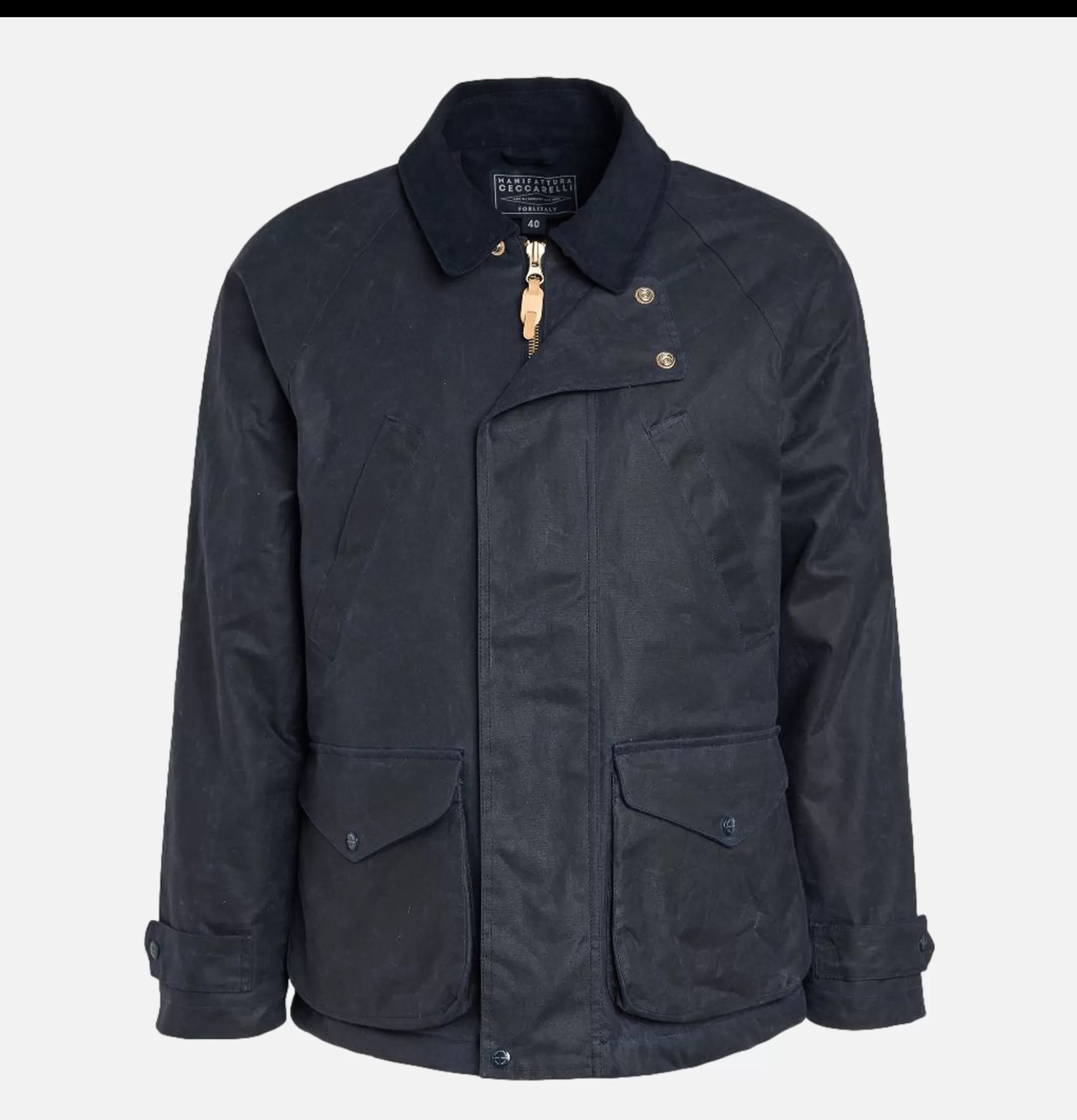 MANIFATTURA CECCARELLI Blouson Caban Wax Navy^ Blousons & Manteaux