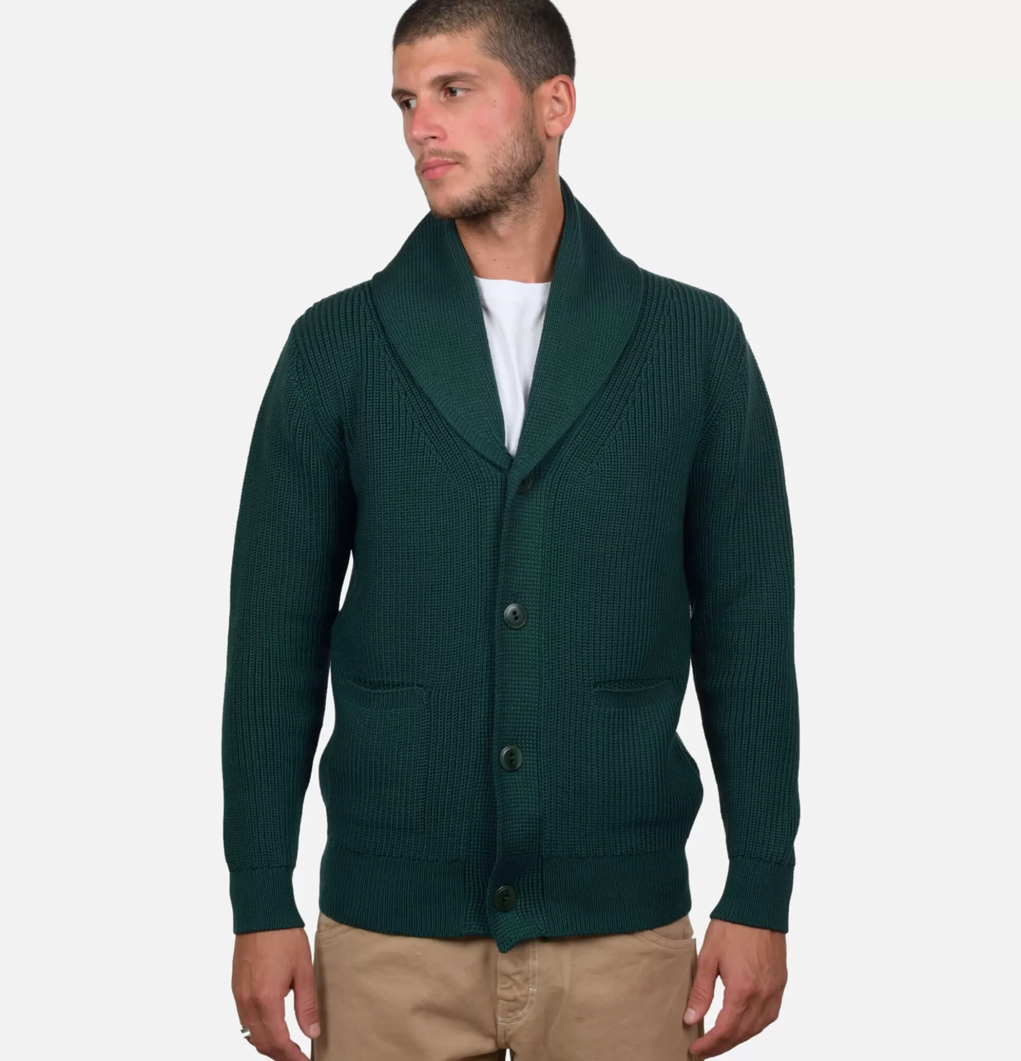 NITTO KNITWEAR Cardigan Vasken Forrest Green^ Pulls & Cardigans