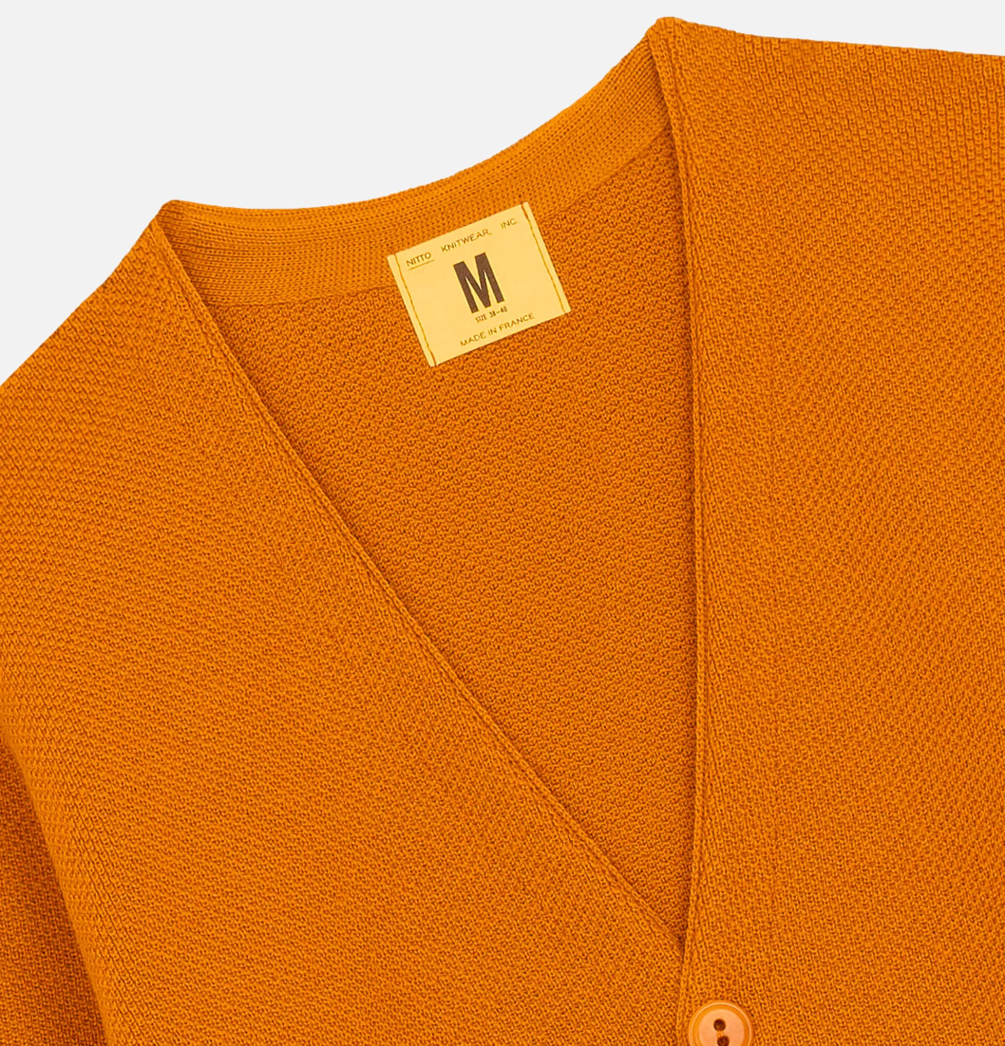 NITTO KNITWEAR Cardigan Youri Merino Ocre^ Pulls & Cardigans