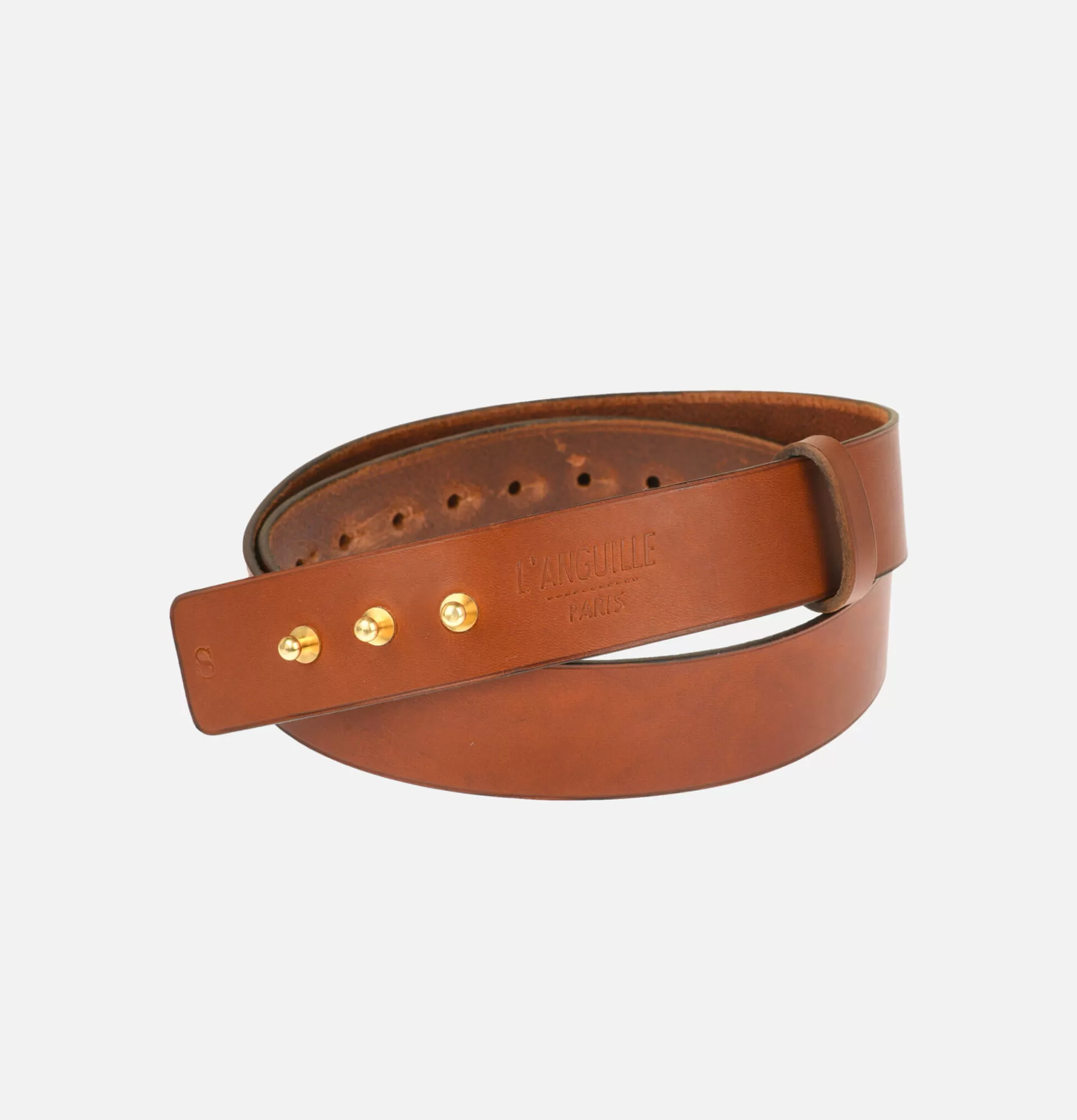 L'ANGUILLE Ceinture Gropius Capuccino^Homme Ceintures