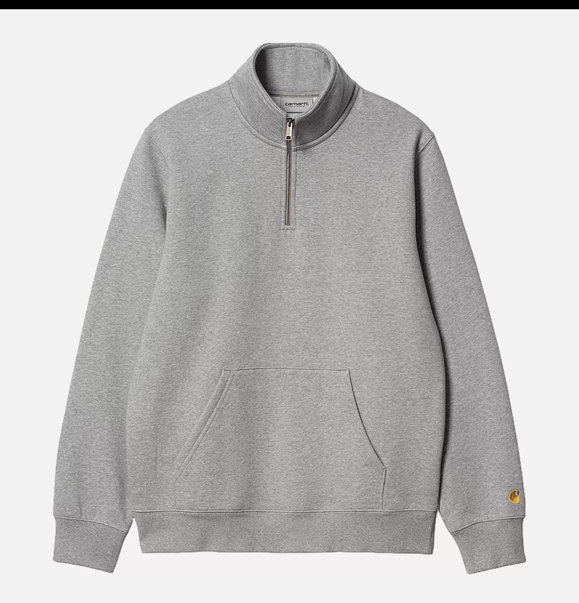 CARHARTT WIP Chase Neck Zip Sweat Grey Heather^ Sweats & Polaires