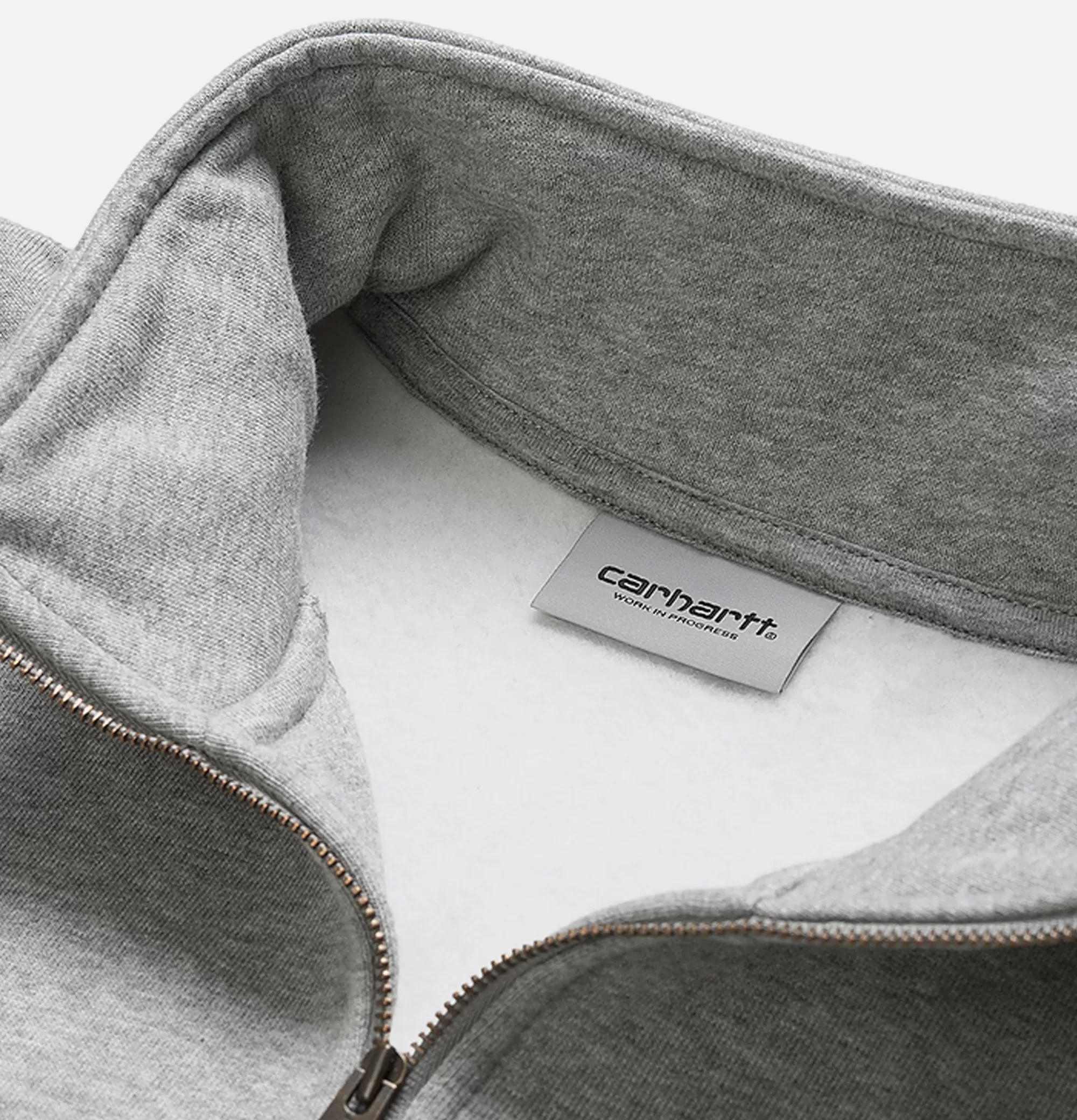 CARHARTT WIP Chase Neck Zip Sweat Grey Heather^ Sweats & Polaires