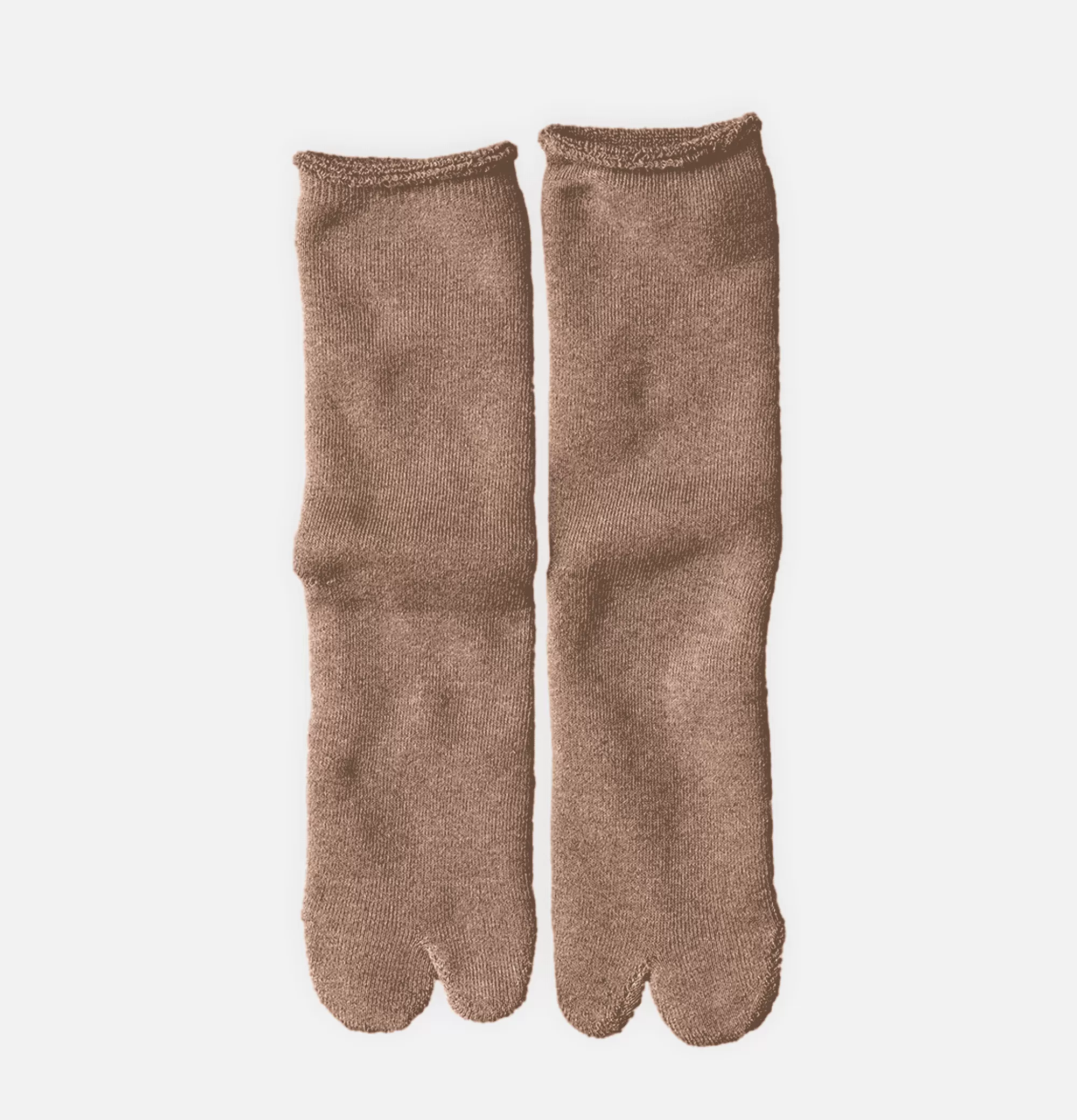 YAHAE Chaussettes Tabi Pile Brown^Homme Chaussettes