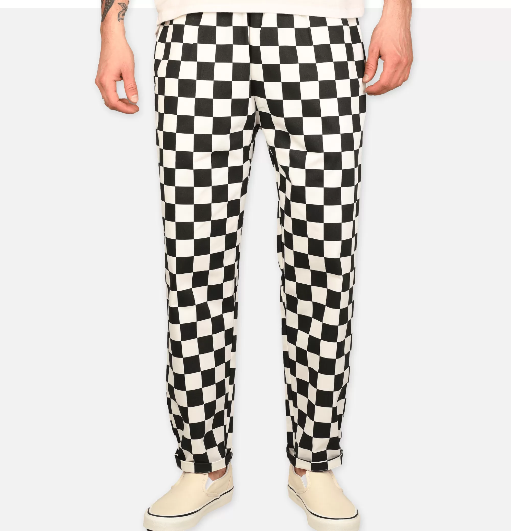 COOKMAN Chef Pant Checker Black^ Pantalons