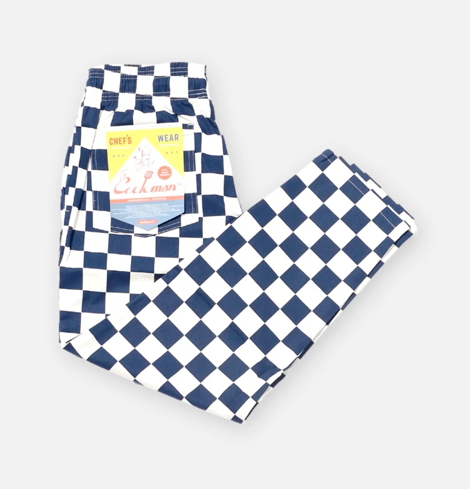 COOKMAN Chef Pant Checker Navy^ Pantalons