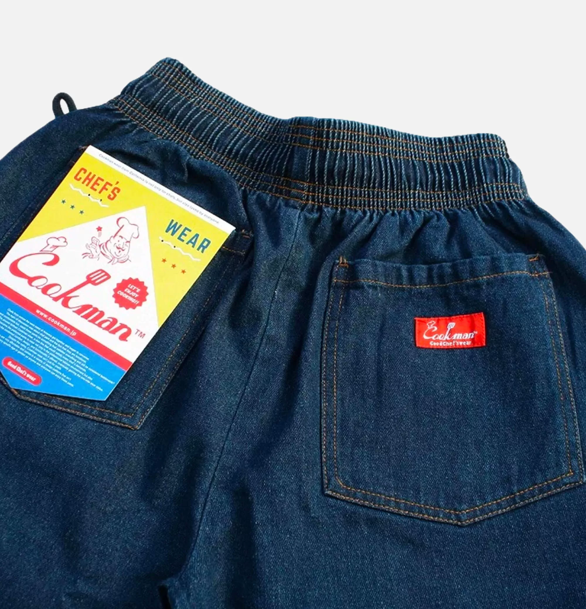 COOKMAN Chef Pant Denim Navy^ Pantalons