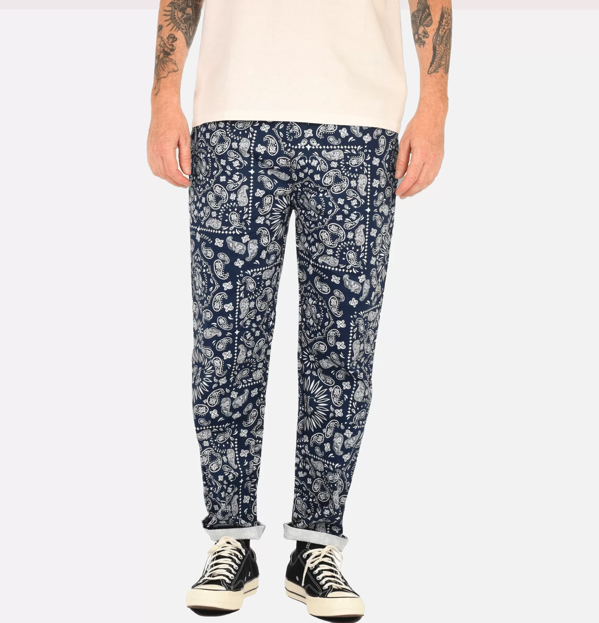 COOKMAN Chef Pant Paisley Navy^ Pantalons