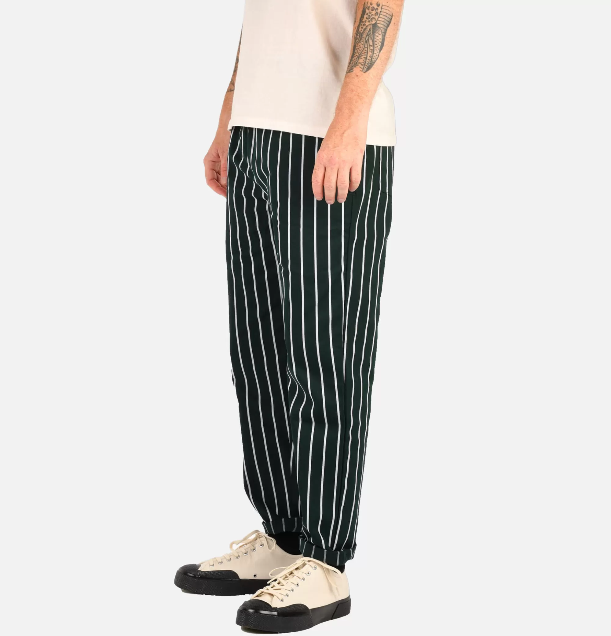 COOKMAN Chef Pant Stripe Green^ Pantalons