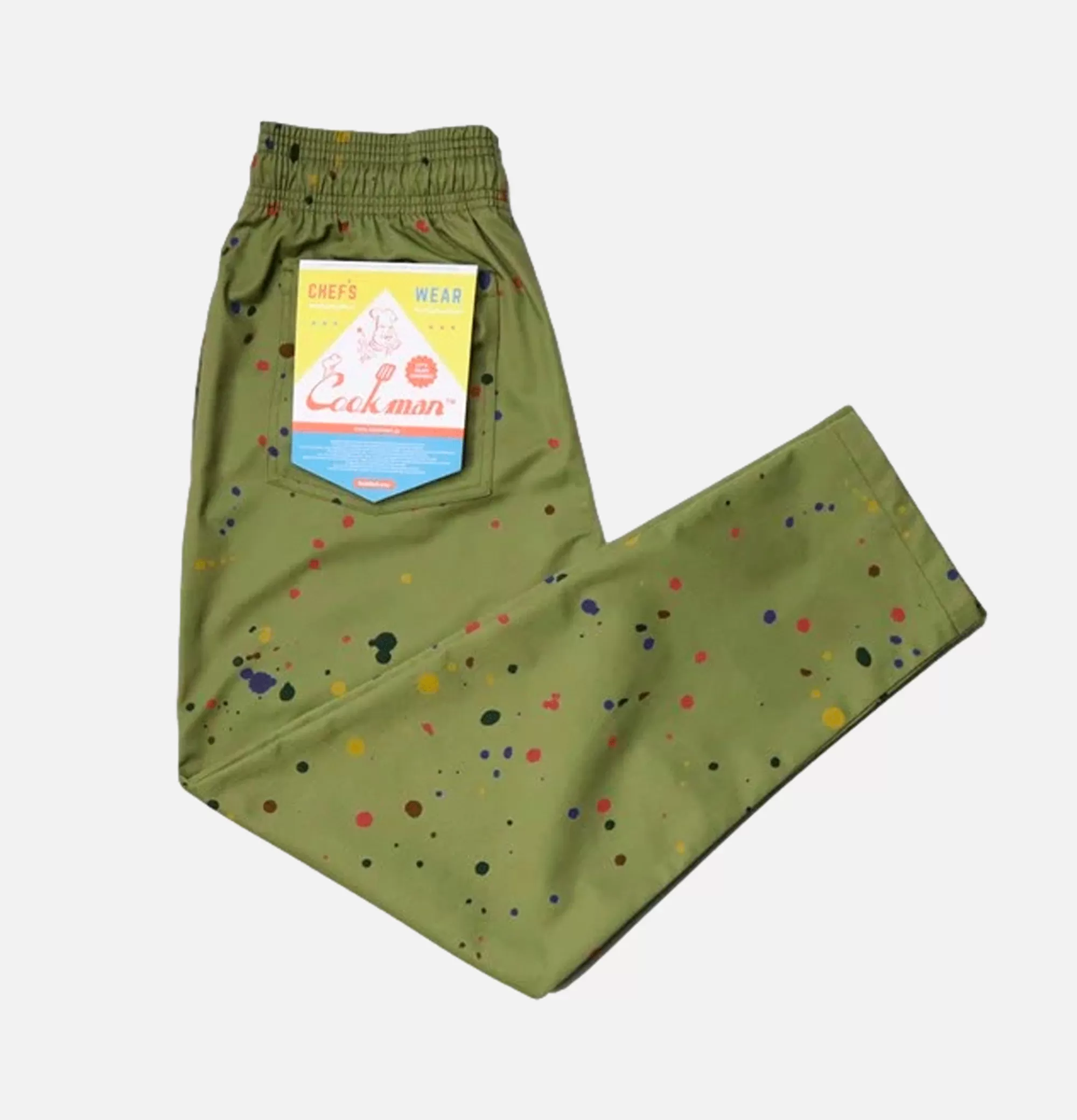 COOKMAN Chef Pants Sauce Splash Olive^ Pantalons