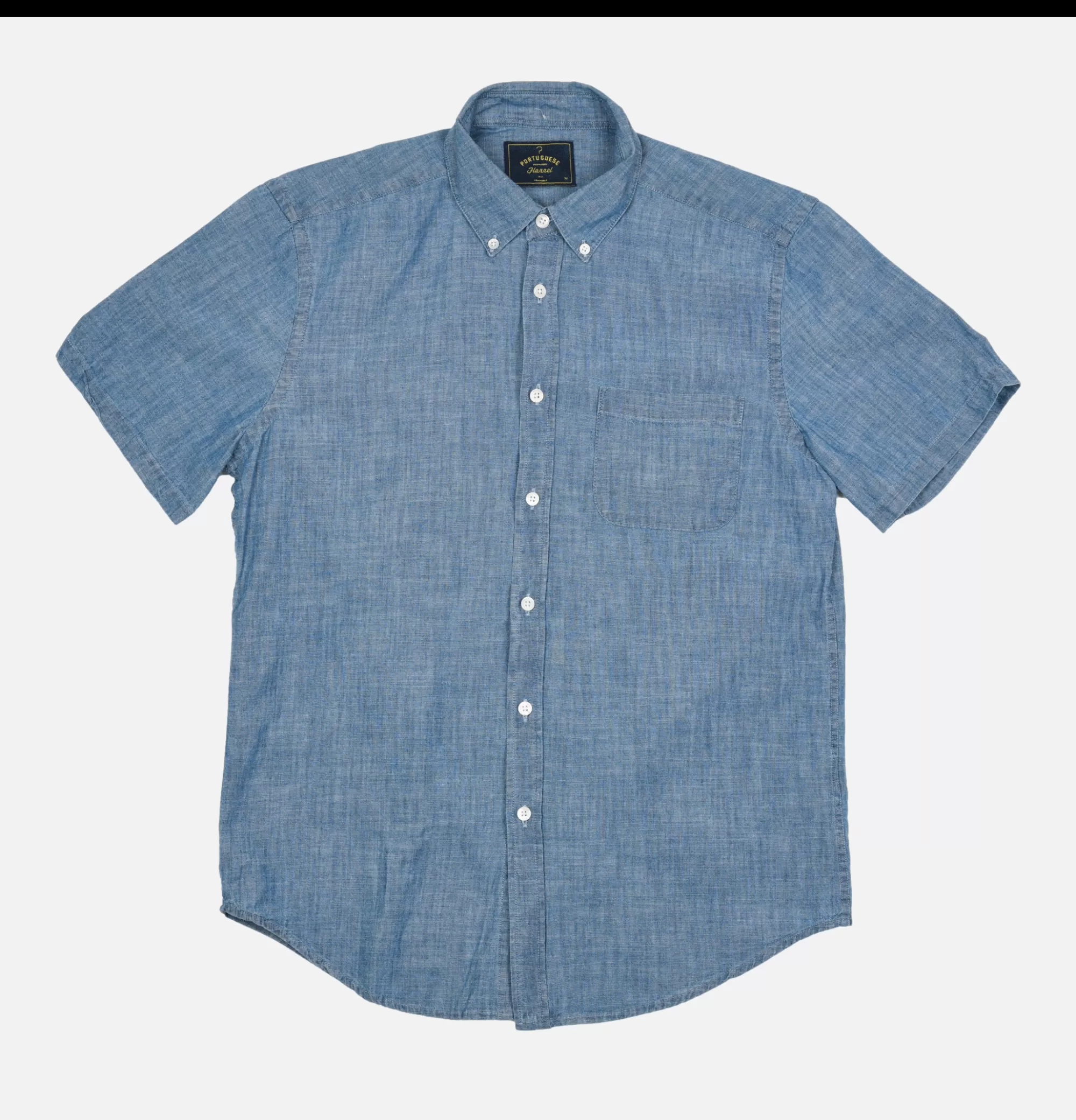 PORTUGUESE FLANNEL Chemise Chambray Ss Blue^ Chemises & Polos