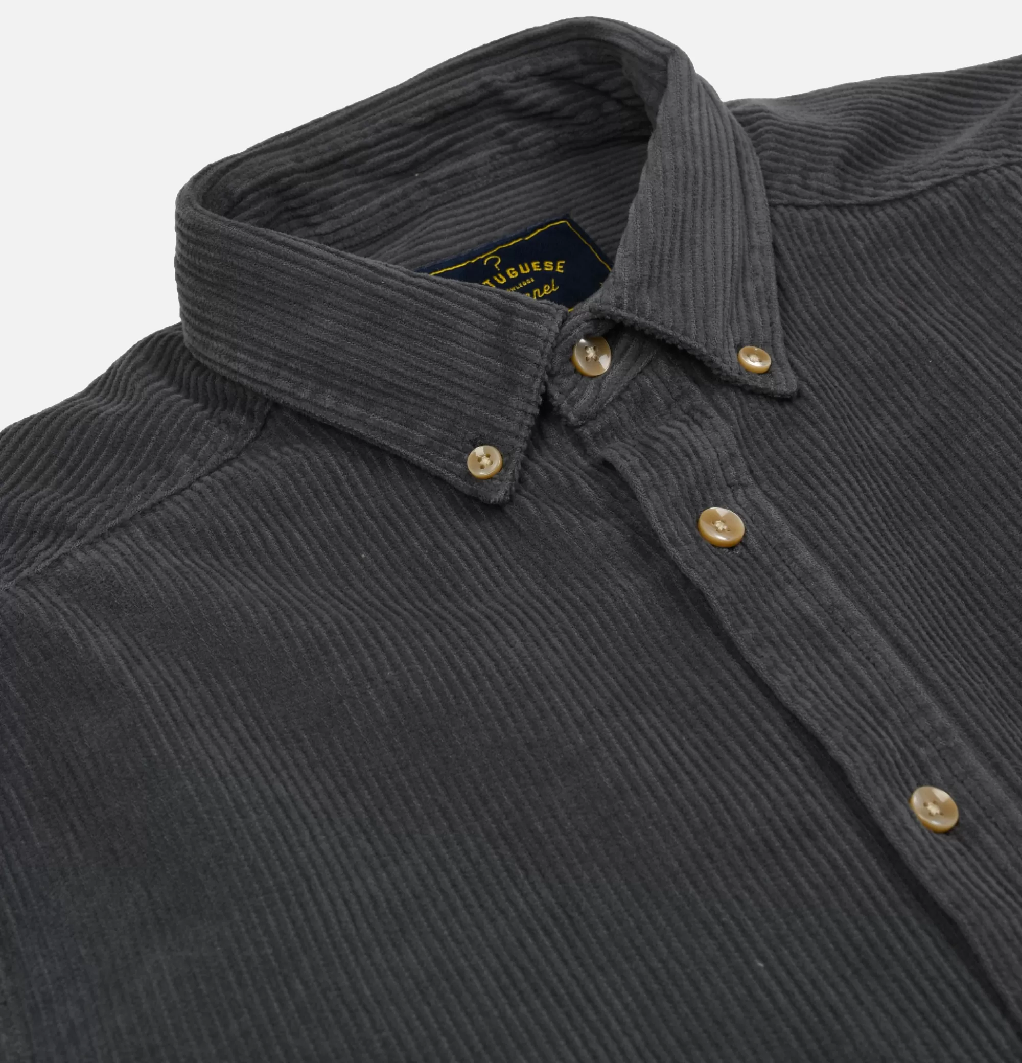 PORTUGUESE FLANNEL Chemise Lobo Anthracite^ Chemises & Polos