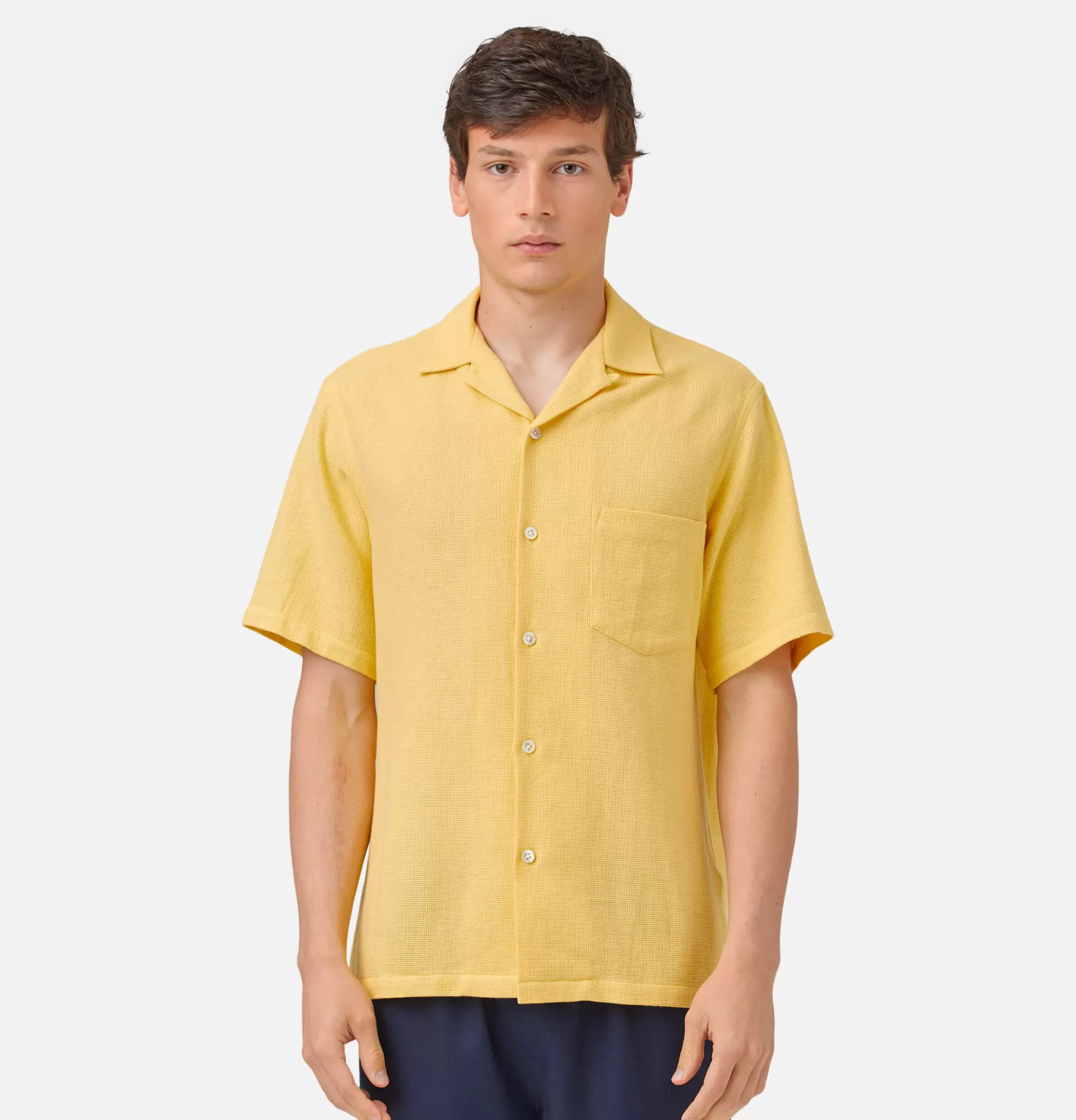 PORTUGUESE FLANNEL Chemise Pique Yellow^ Chemises & Polos