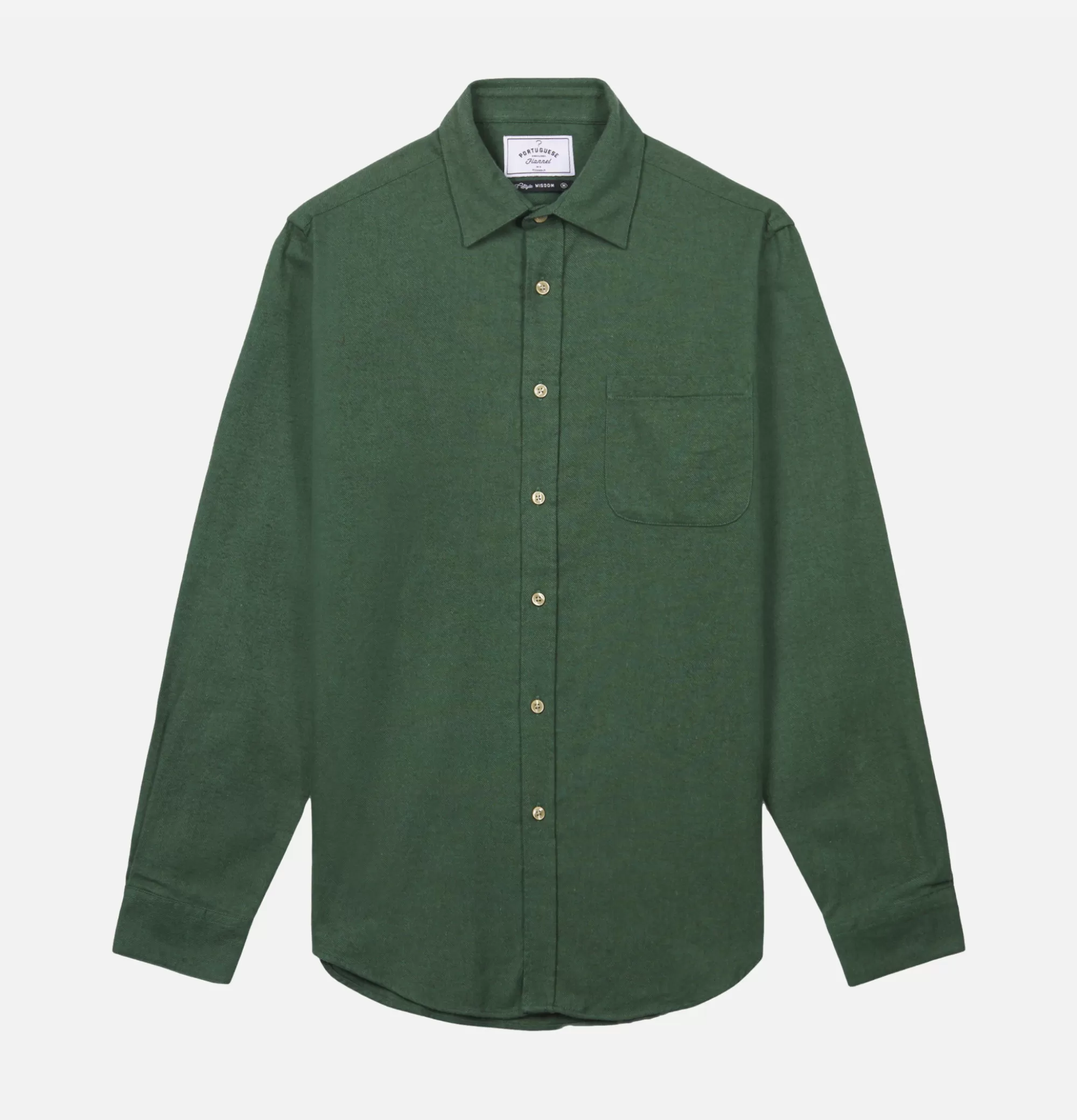 PORTUGUESE FLANNEL Chemise Teca Moss Green^ Chemises & Polos