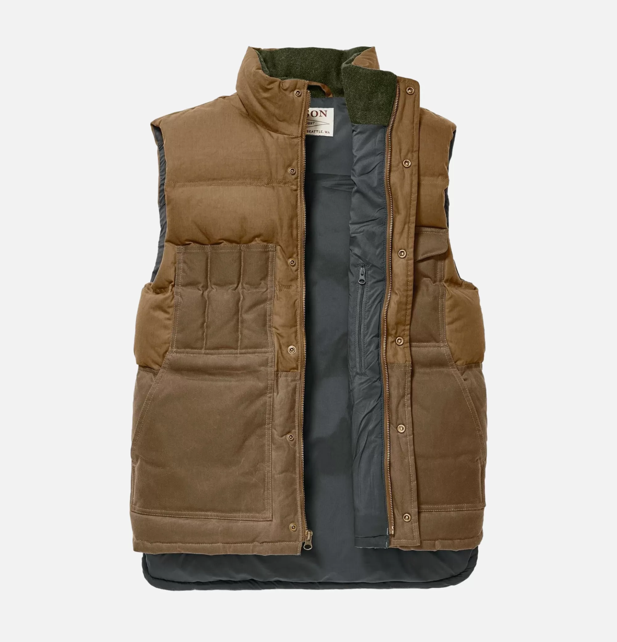 FILSON Down Cruiser Vest Dark Tan^ Blousons & Manteaux