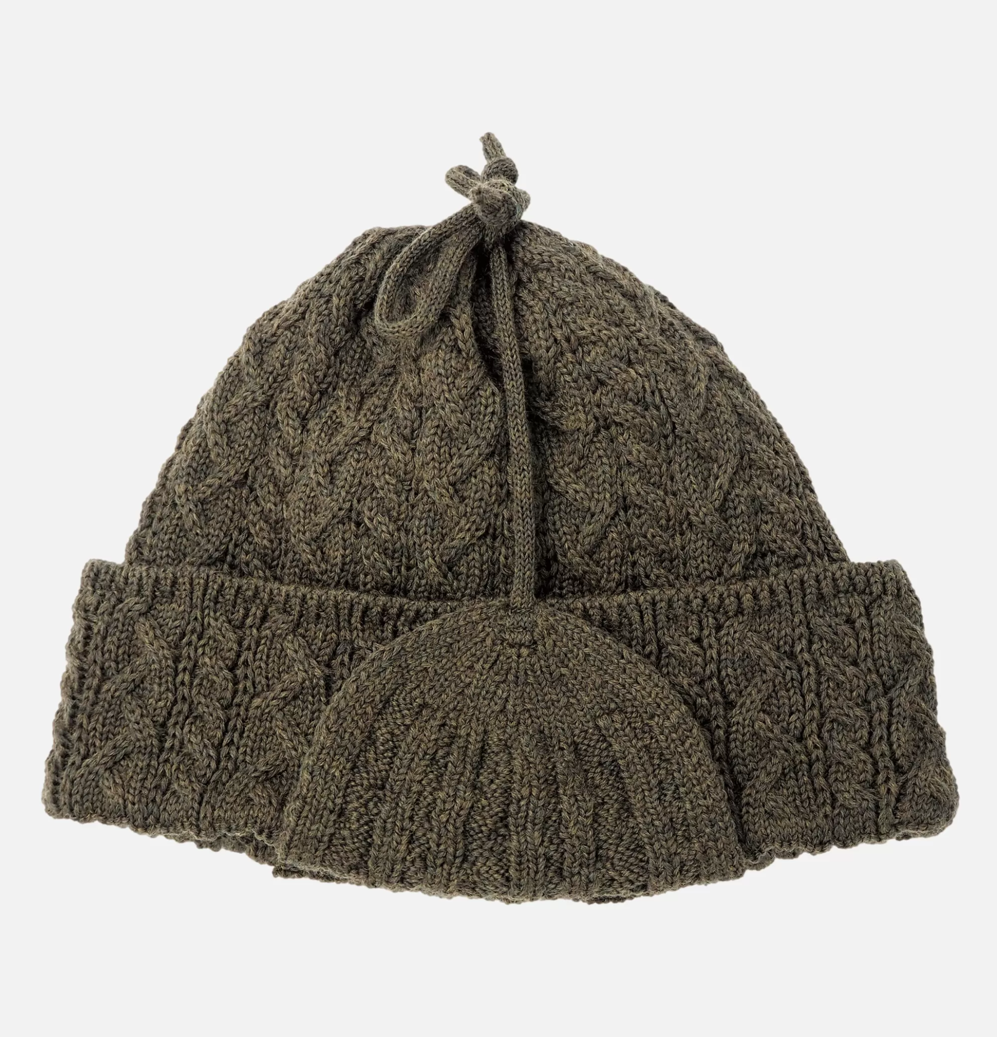 FOUND FEATHER Elias Knit Flightcap Olive^ Gants • Bonnets • Echarpes