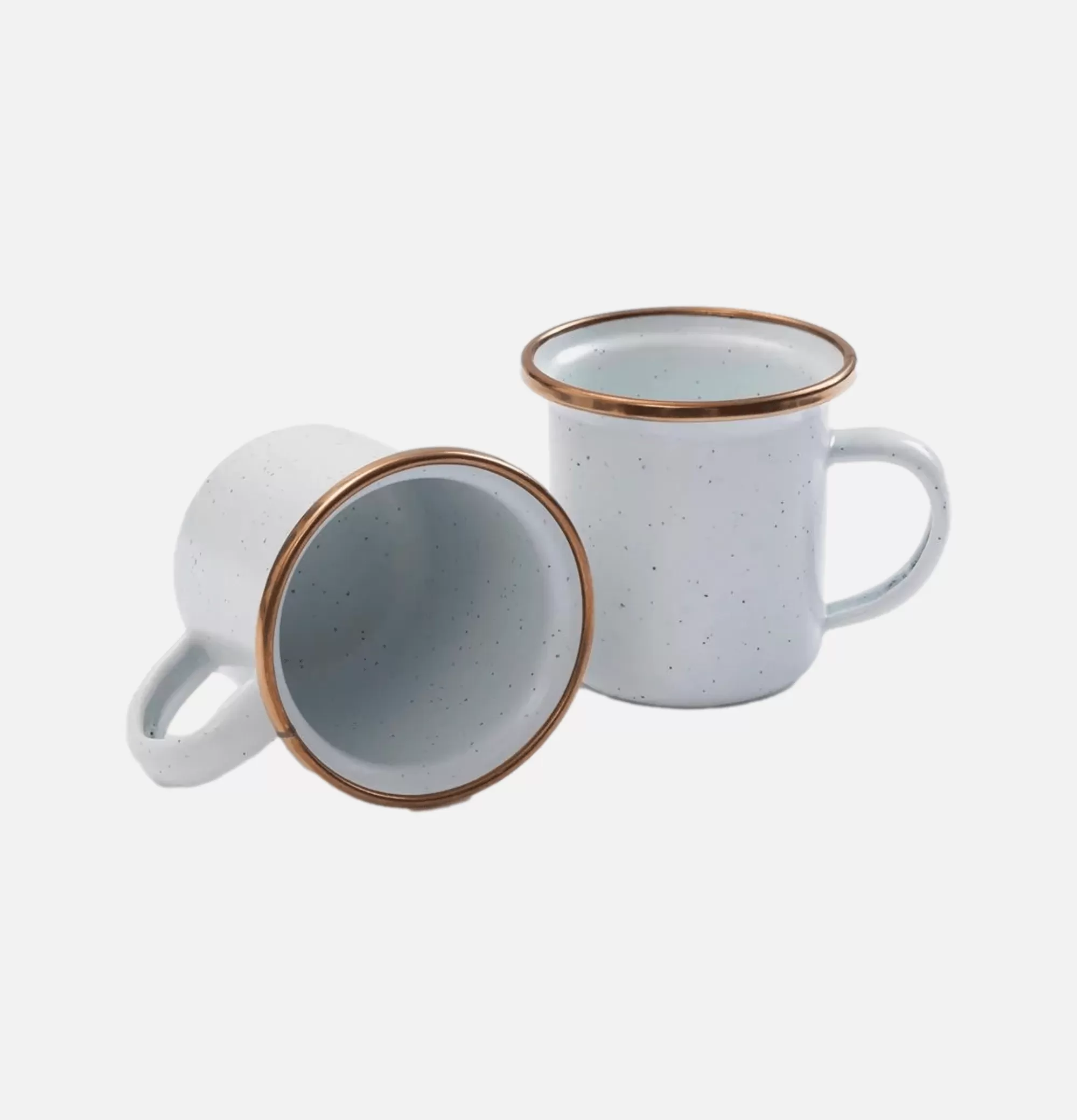 BAREBONES Enamel Cup Set X 2 Egg Shell^ Outdoor