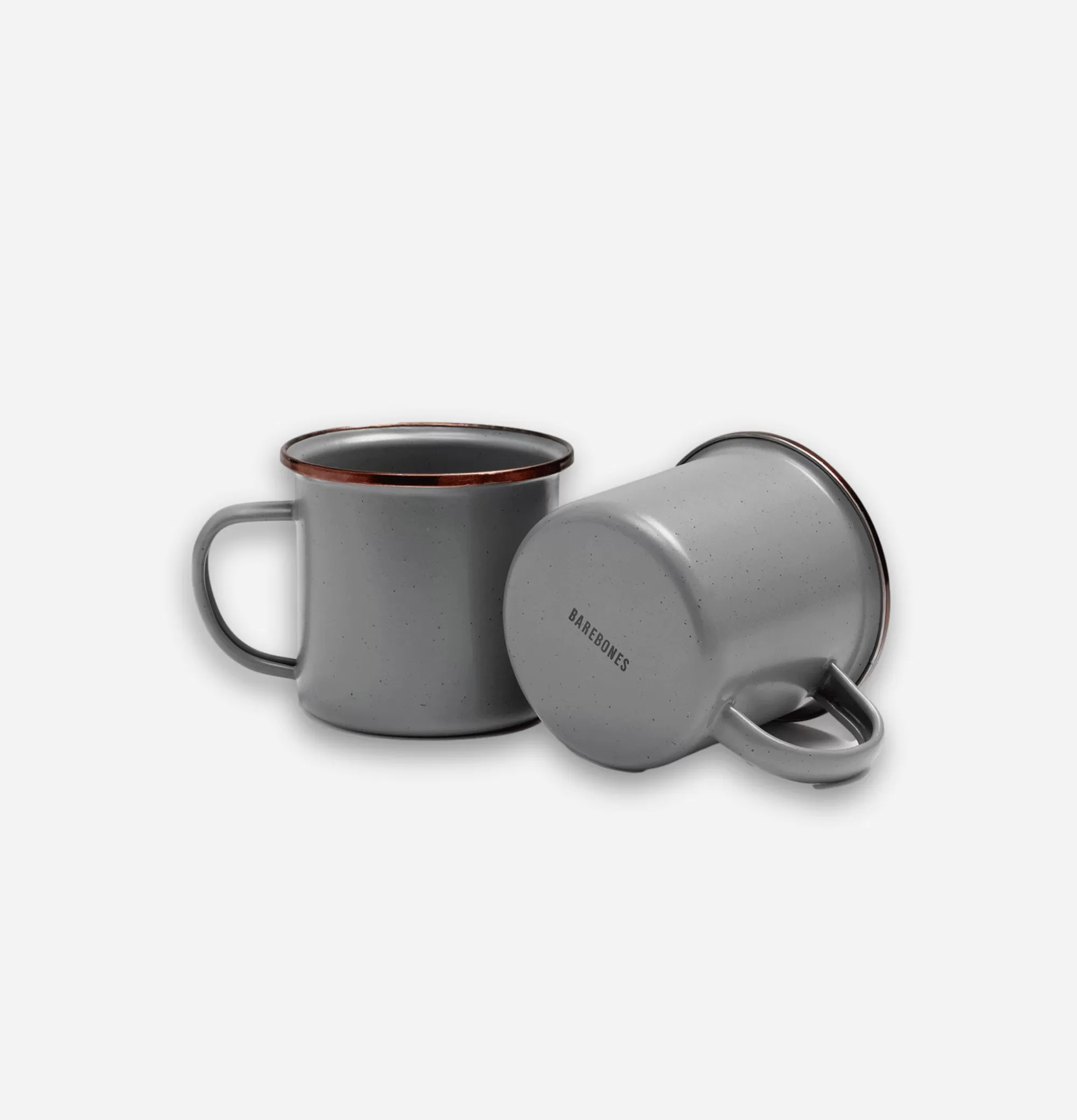 BAREBONES Enamel Cup Set X 2 Stone Grey^ Outdoor