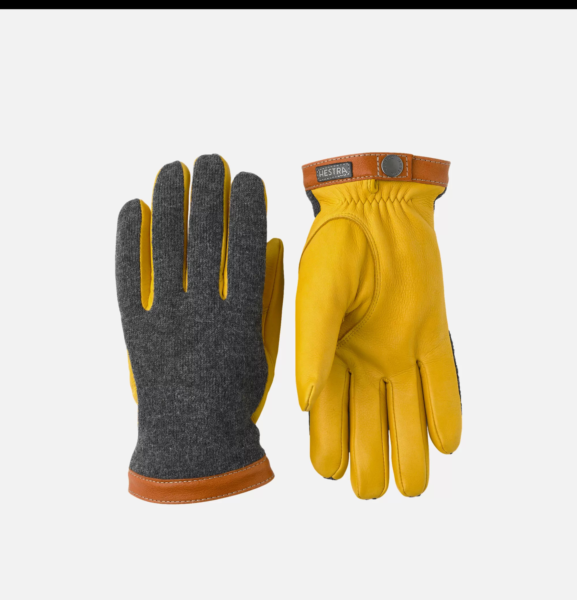 HESTRA Gants Deerskin Wool Tricot Charcoal^ Gants • Bonnets • Echarpes