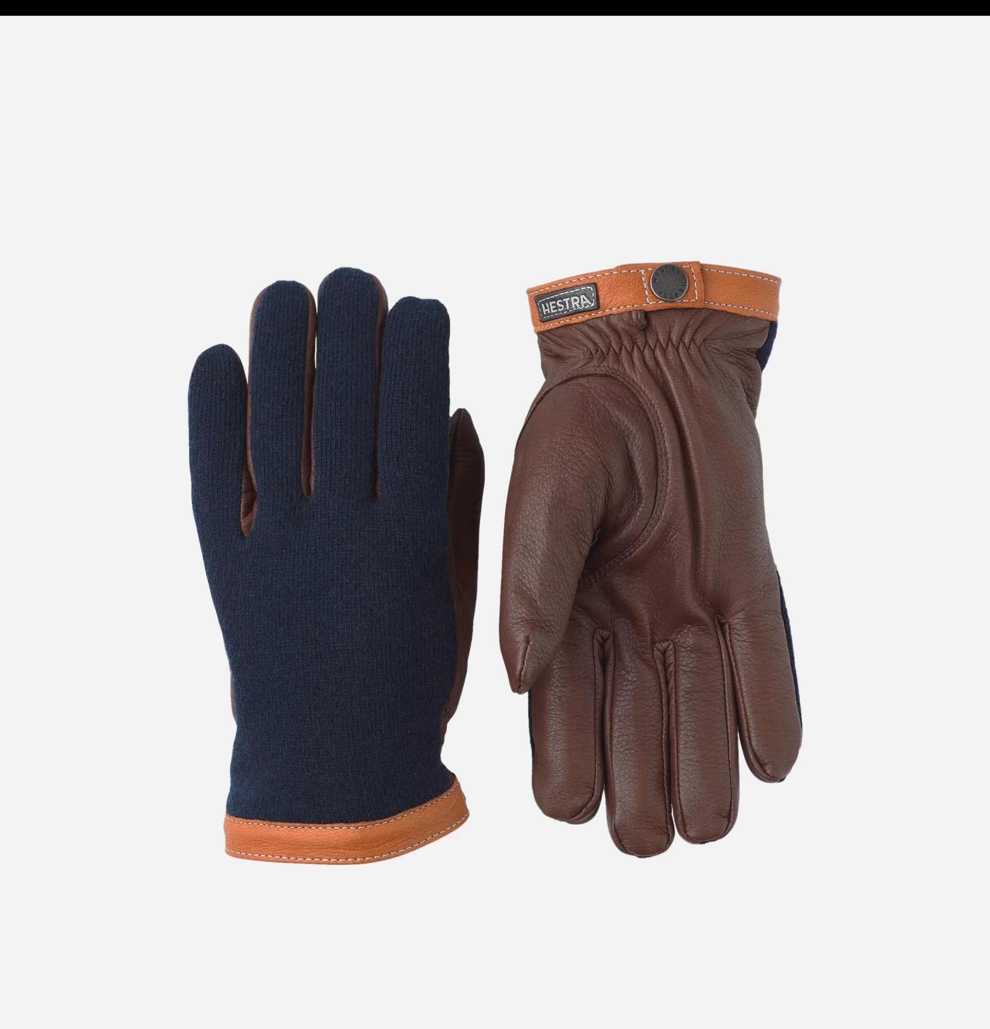 HESTRA Gants Deerskin Wool Tricot Navy^ Gants • Bonnets • Echarpes