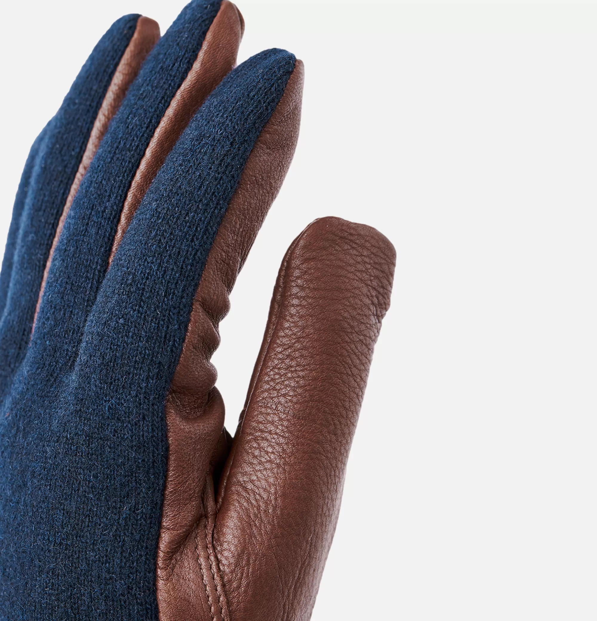 HESTRA Gants Deerskin Wool Tricot Navy^ Gants • Bonnets • Echarpes