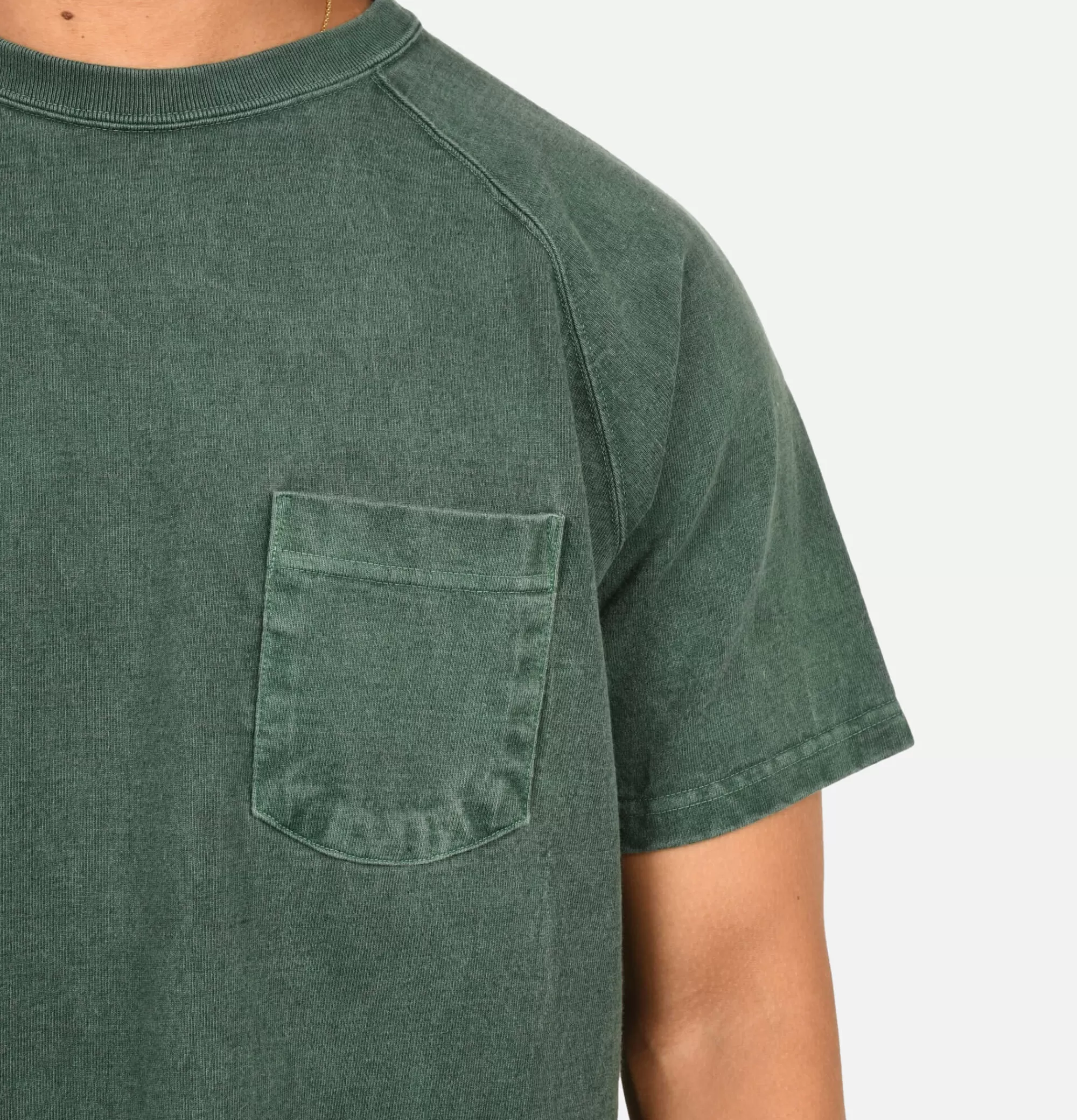 GOOD ON Heavy Raglan Pocket Tee Dark Green^ T-Shirts