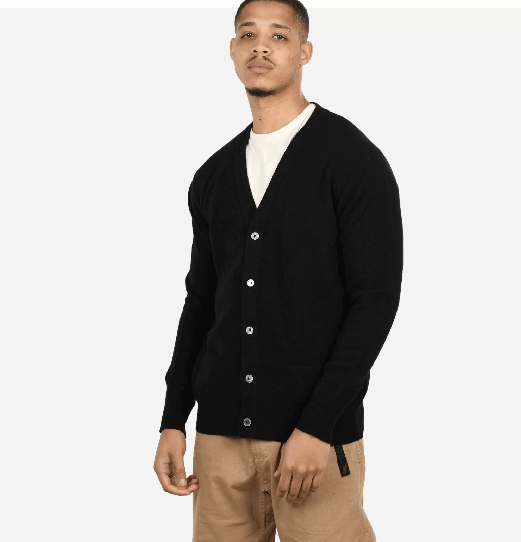 WILLIAM LOCKIE Lambswool Cardigan Black^ Pulls & Cardigans