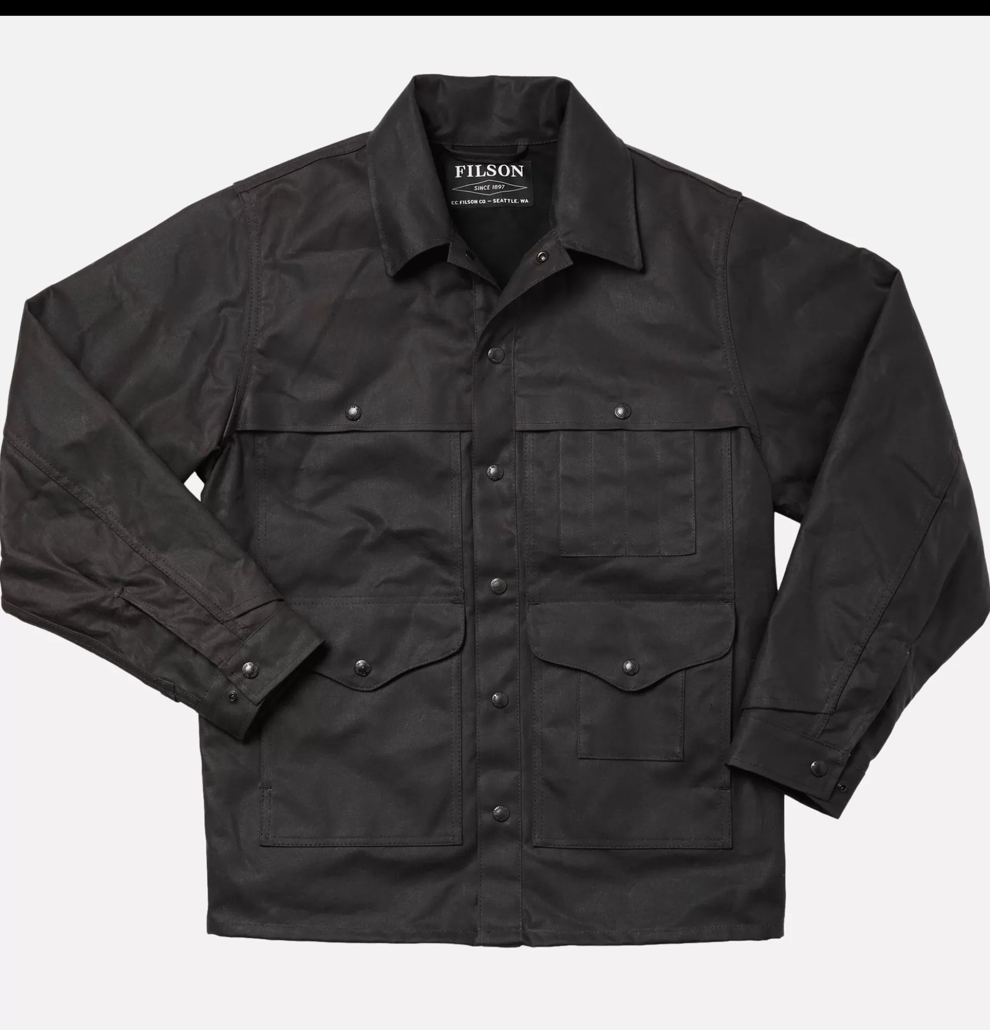 FILSON Lined Tin Cloth Cruiser Cinder^ Blousons & Manteaux