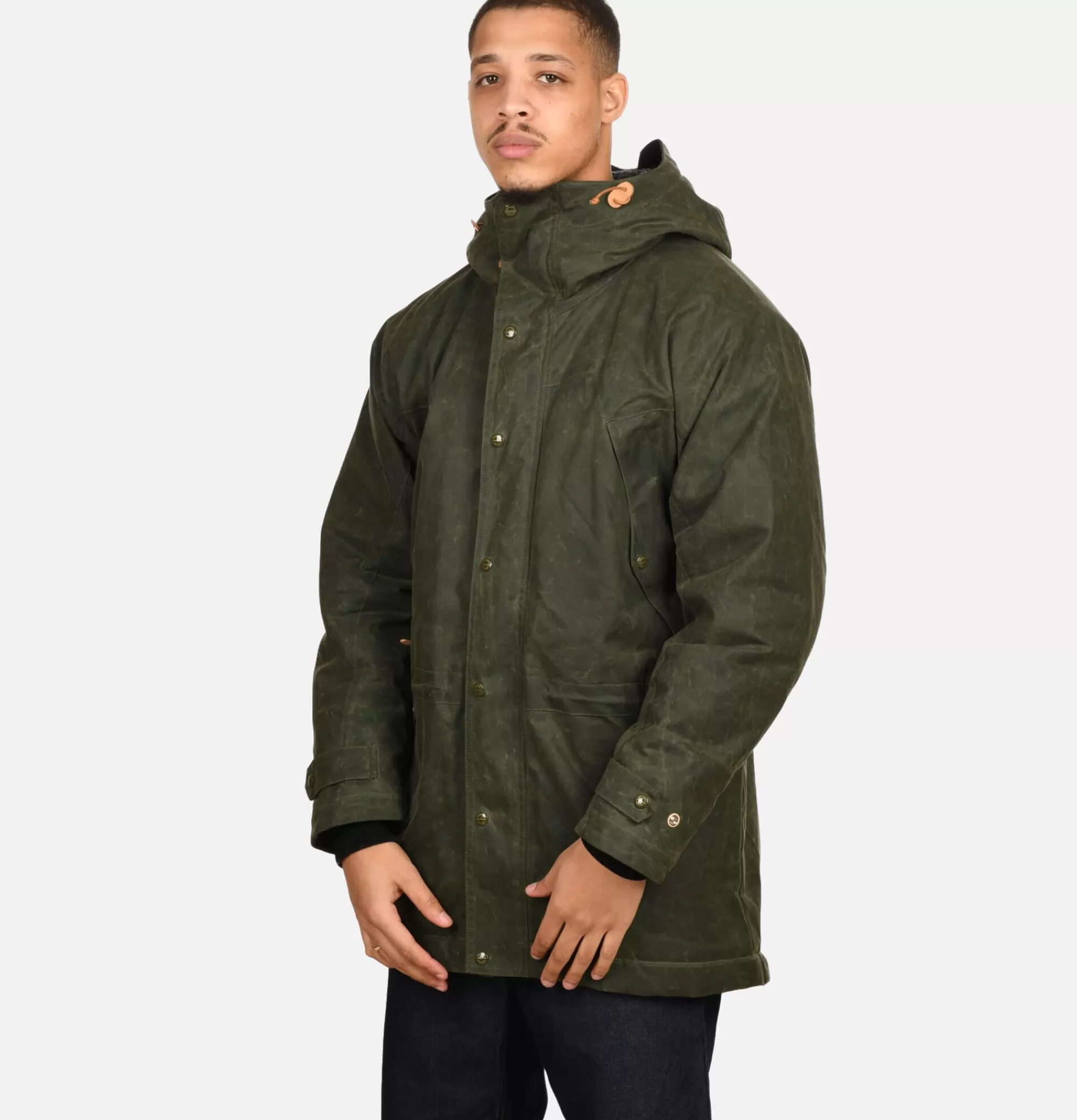 MANIFATTURA CECCARELLI Long Moutain Parka Wax Green^ Blousons & Manteaux