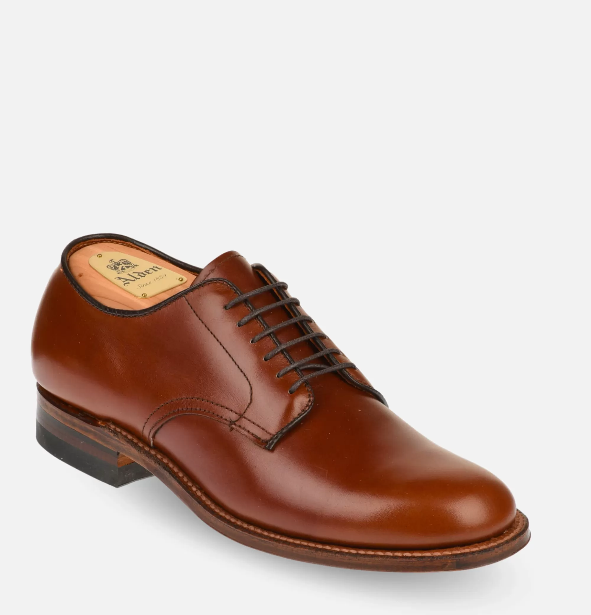 ALDEN SHOE CO M1403 - Plain Toe Blucher Ox Brown^Homme Chaussures