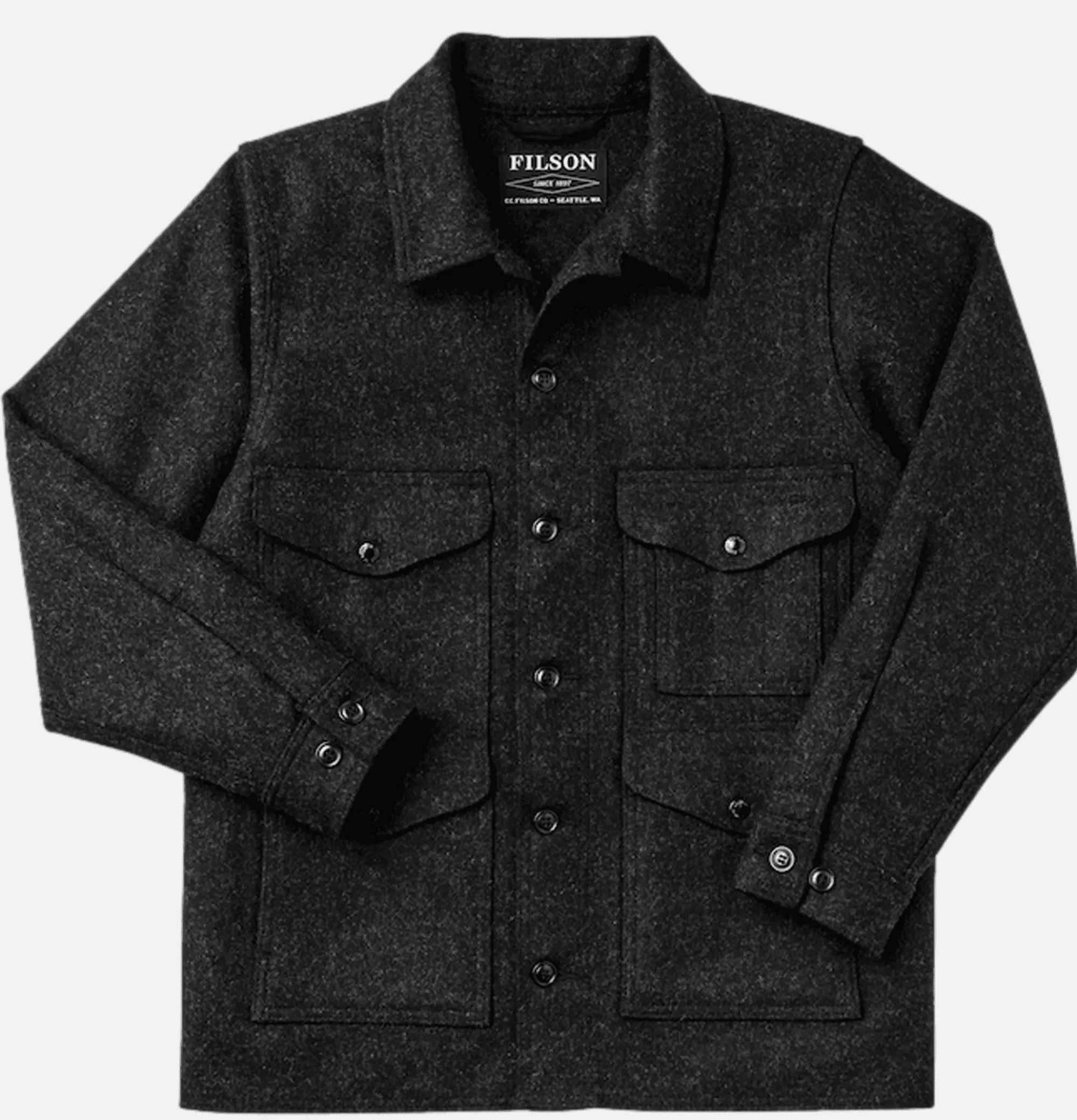 FILSON Mackinaw Cruiser Charcoal^ Blousons & Manteaux