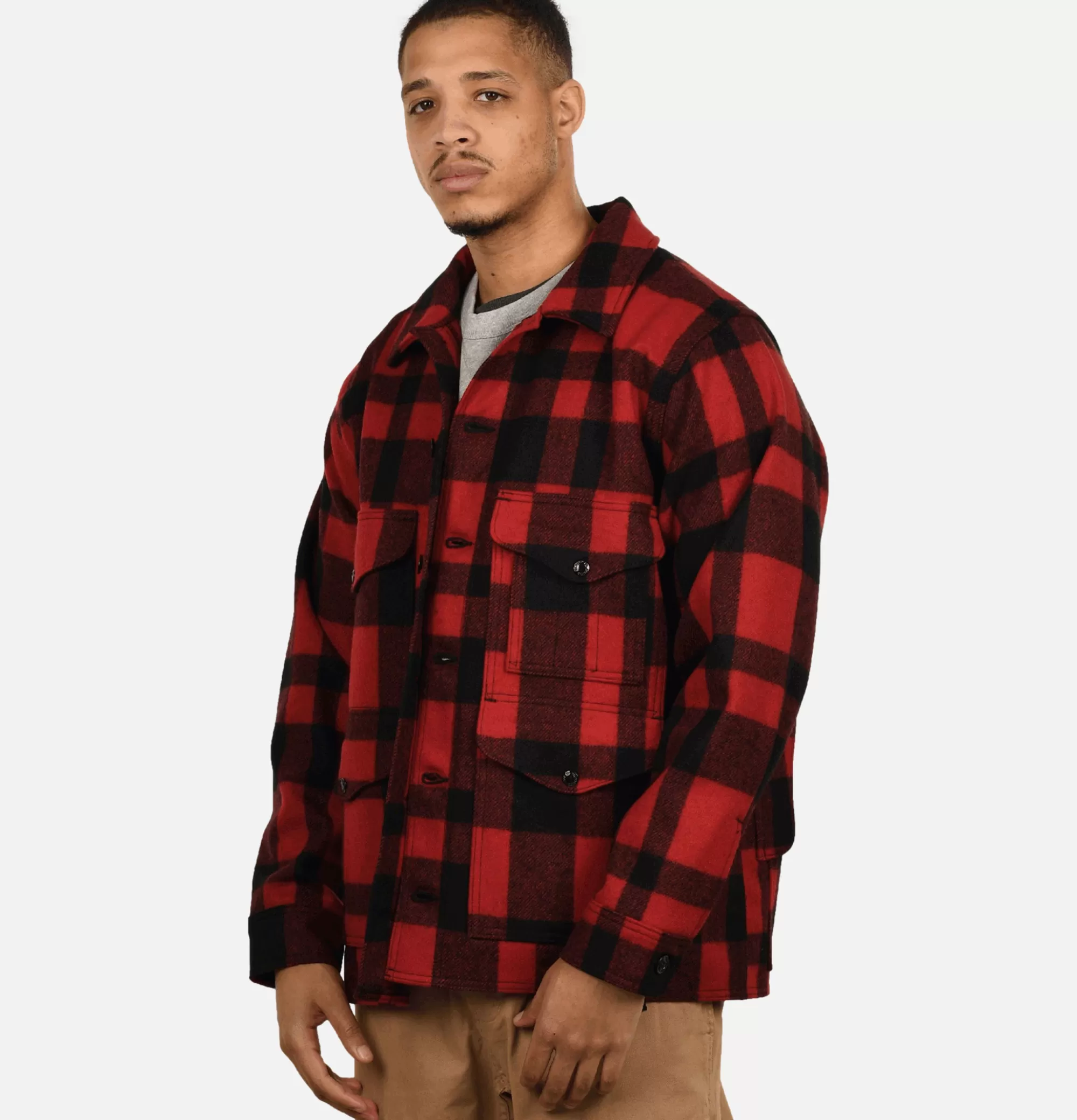 FILSON Mackinaw Cruiser Red Black^ Blousons & Manteaux