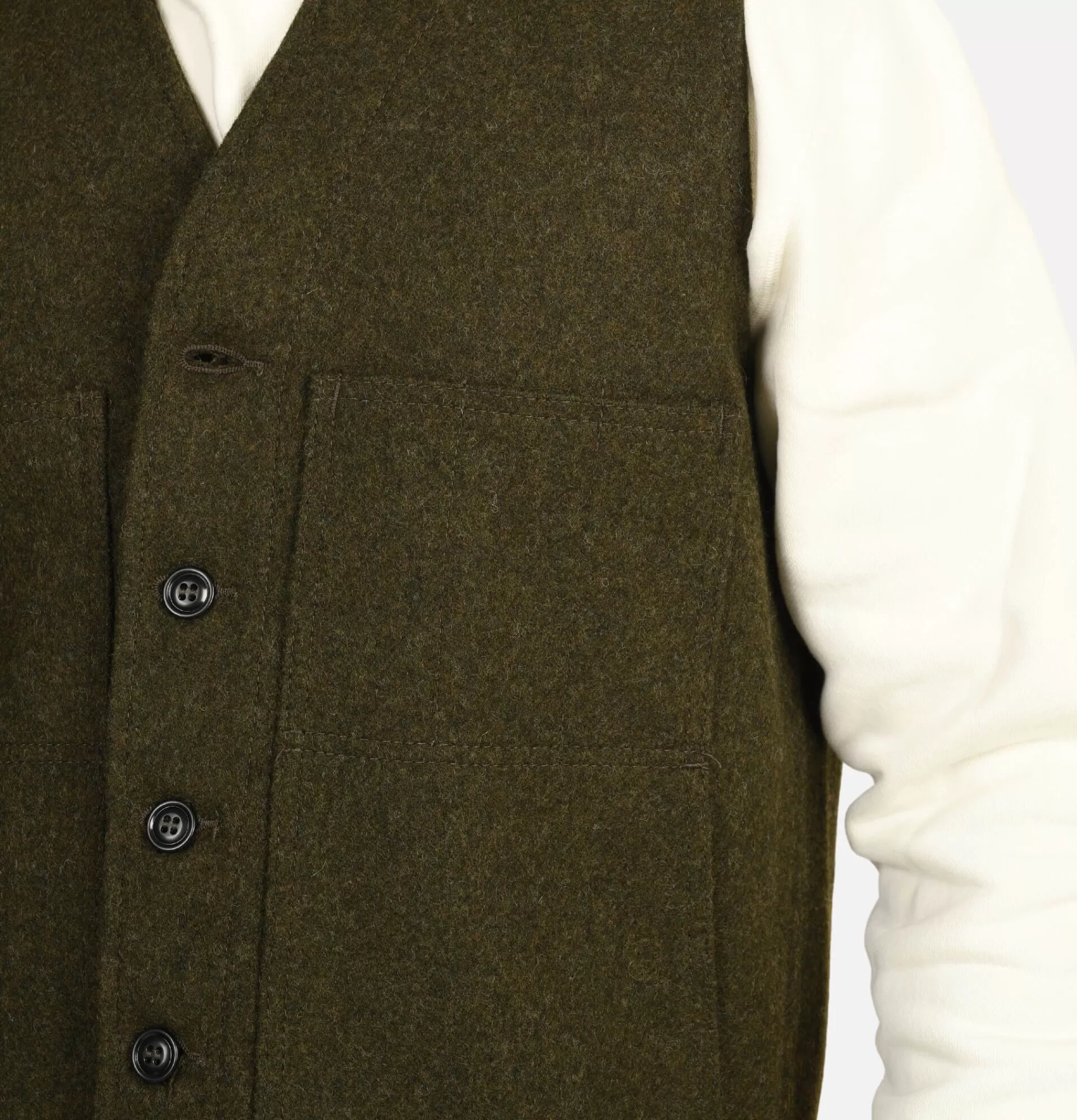 FILSON Mackinaw Wool Vest Forest Green^ Blousons & Manteaux