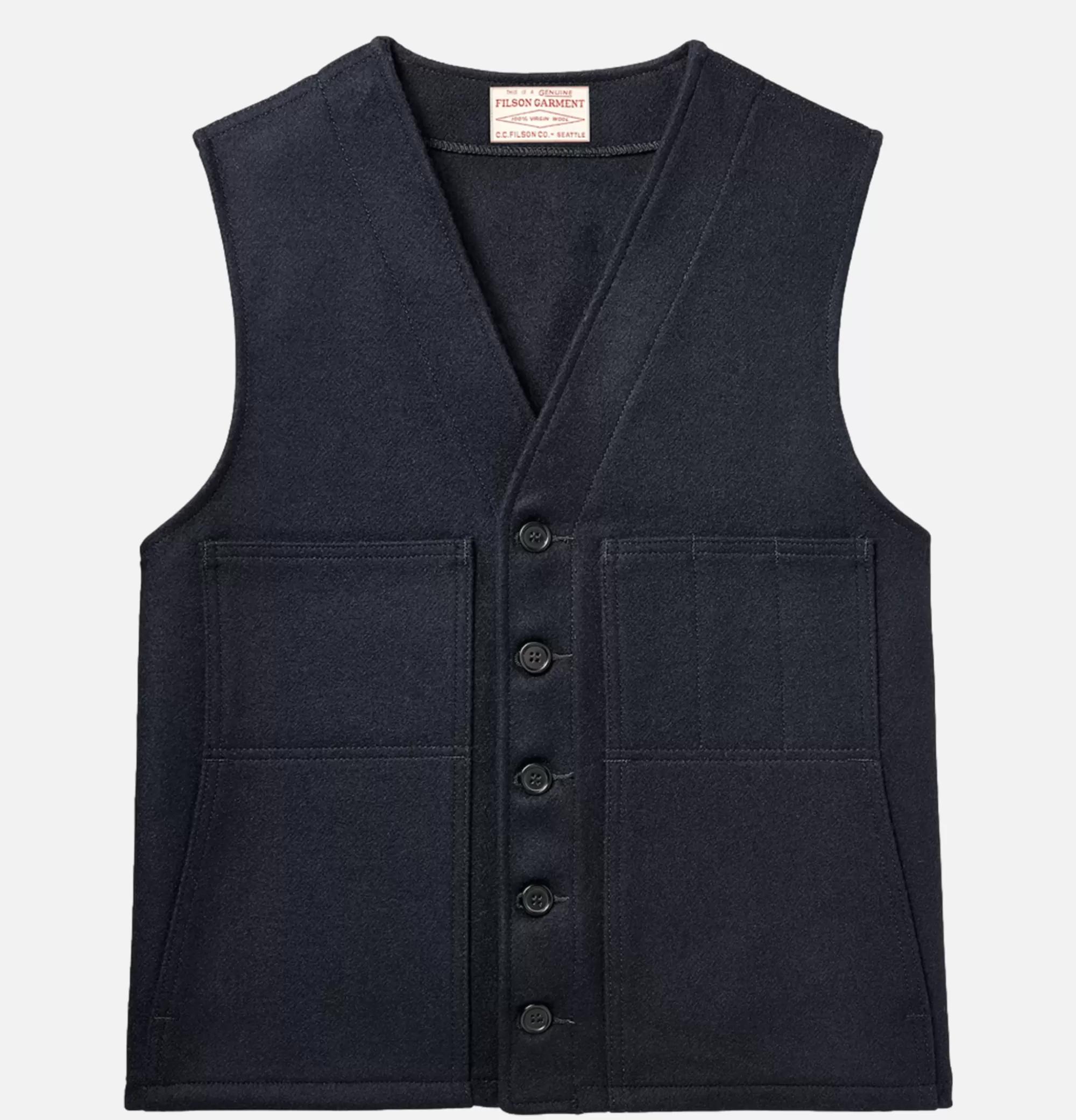 FILSON Mackinaw Wool Vest Navy^ Blousons & Manteaux