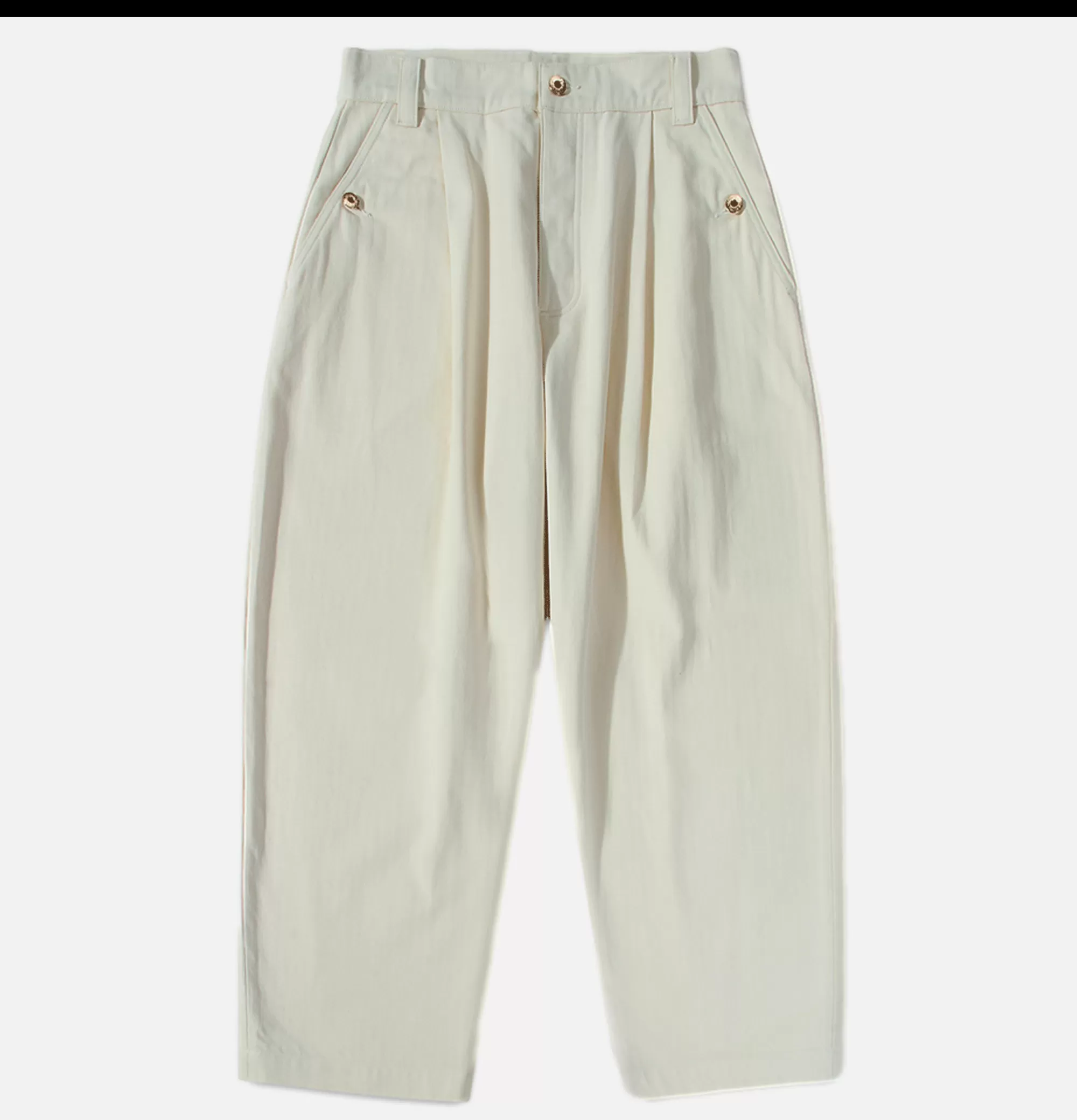 STANDARD TYPES Naval Button Pants Neutral^ Pantalons