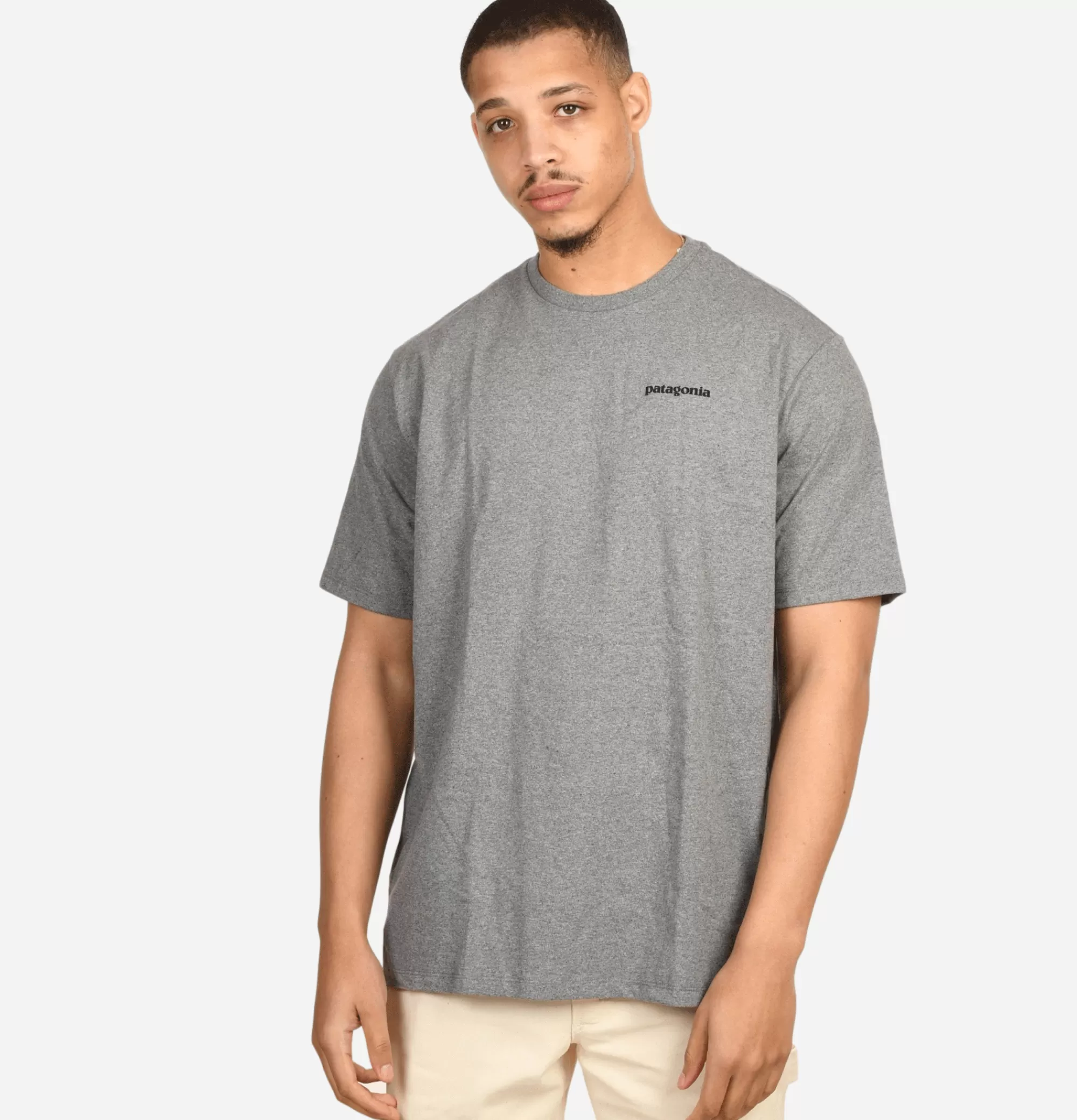 PATAGONIA P-6 Logo T-Shirt Gravel Heather^ T-Shirts