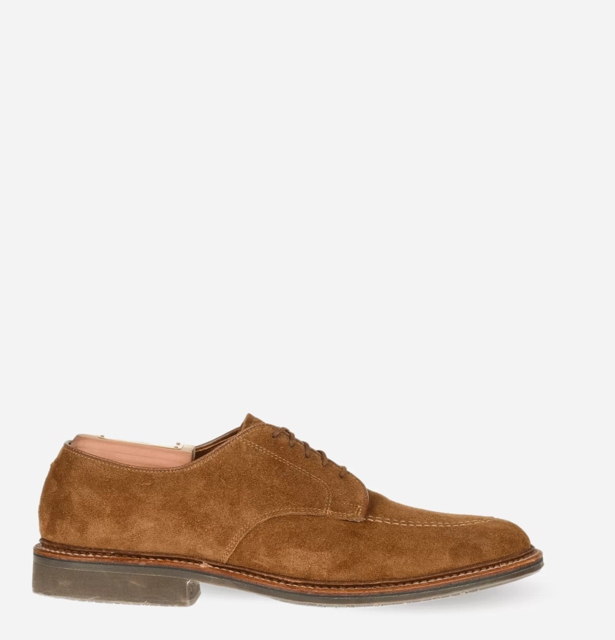 ALDEN SHOE CO 702R - Plain Toe Derby Snuff Suede^Homme Chaussures