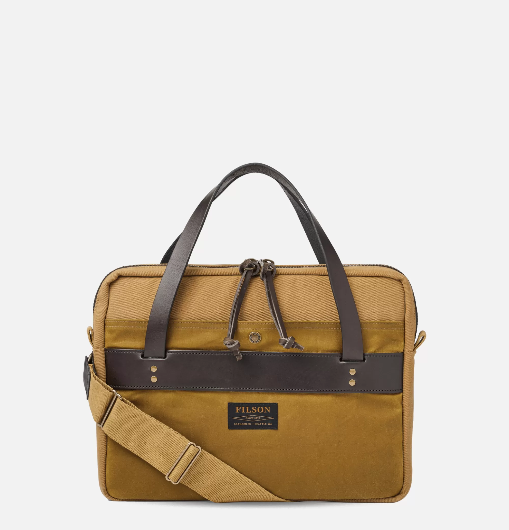 FILSON Rugged Compact Briefcase Tan^ Sacs Bandoulière