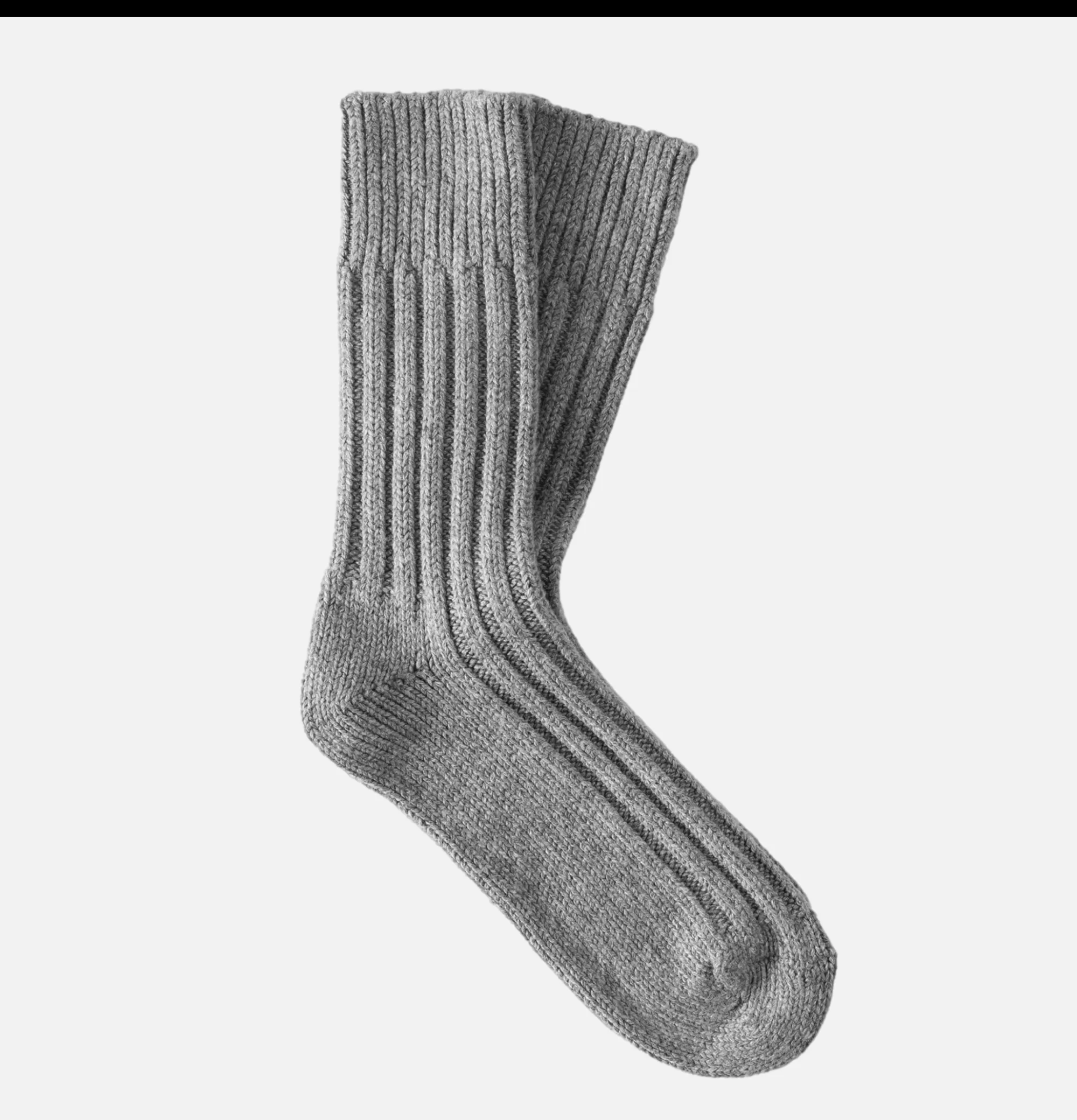 THUNDERS LOVE Solid Wool Socks Ash Grey^Homme Chaussettes