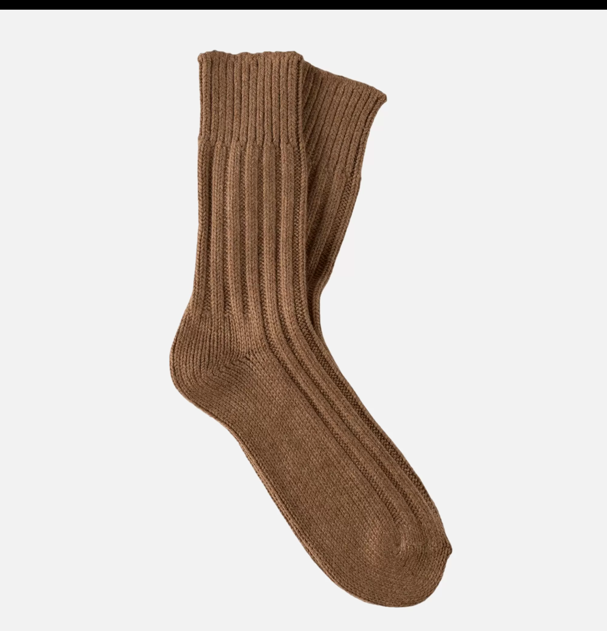 THUNDERS LOVE Solid Wool Socks Camel^Homme Chaussettes