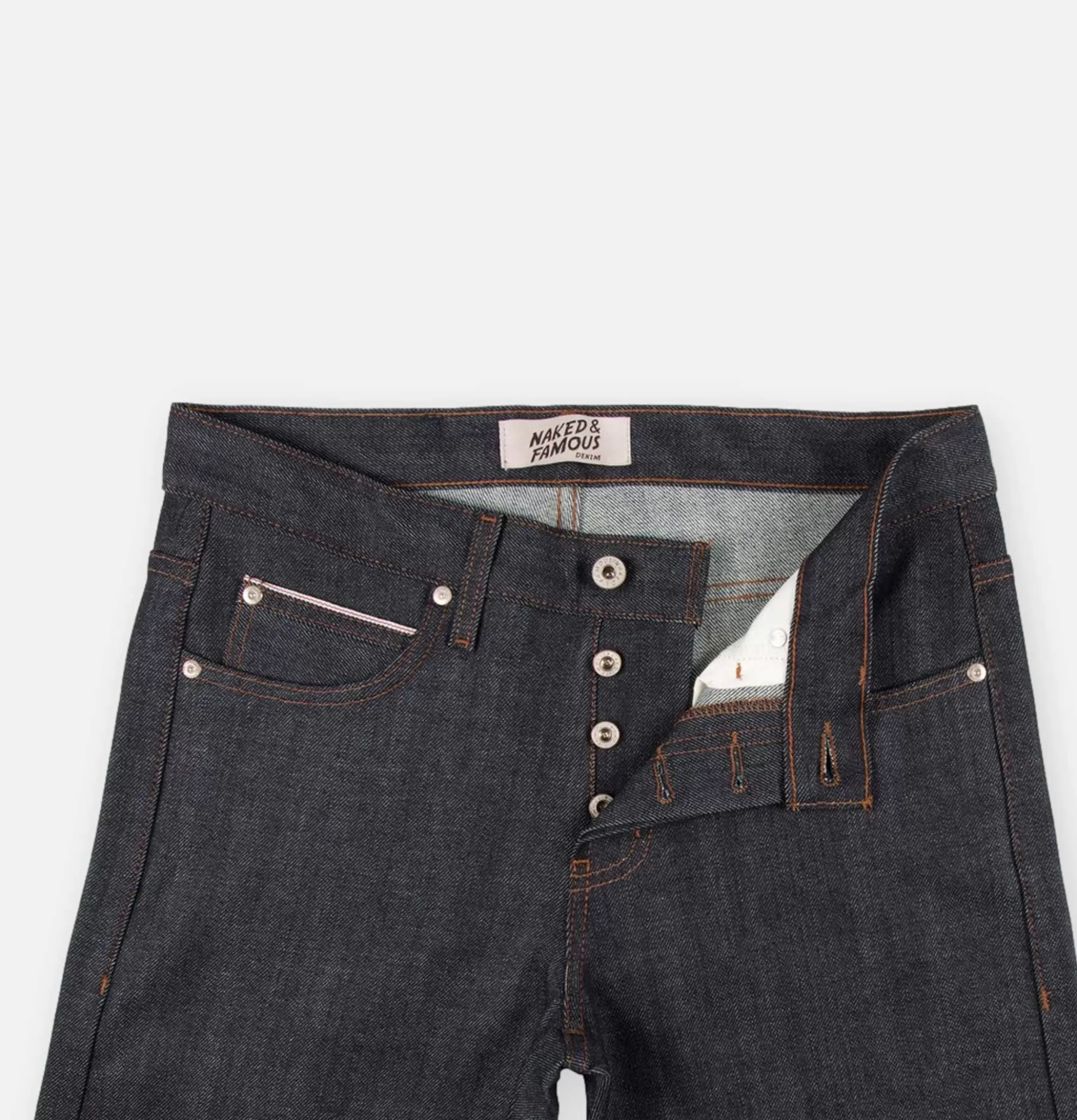 NAKED & FAMOUS Superguy Stretch Selvedge Blue^ Jeans