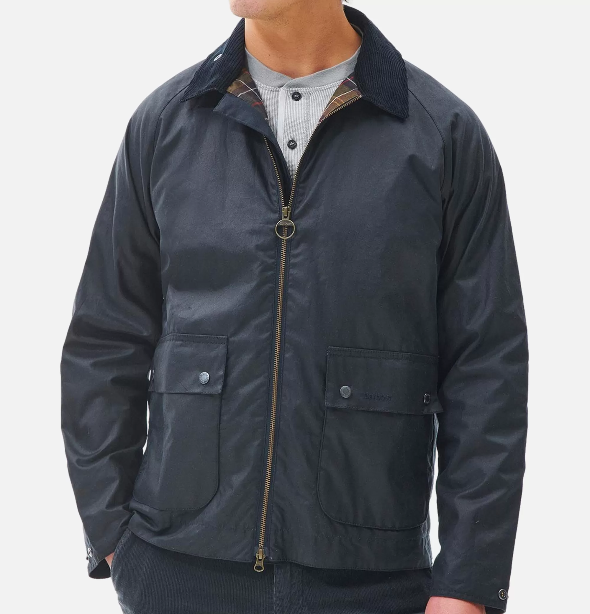 BARBOUR Veste Short Bedale Wax Navy^ Sweats & Polaires