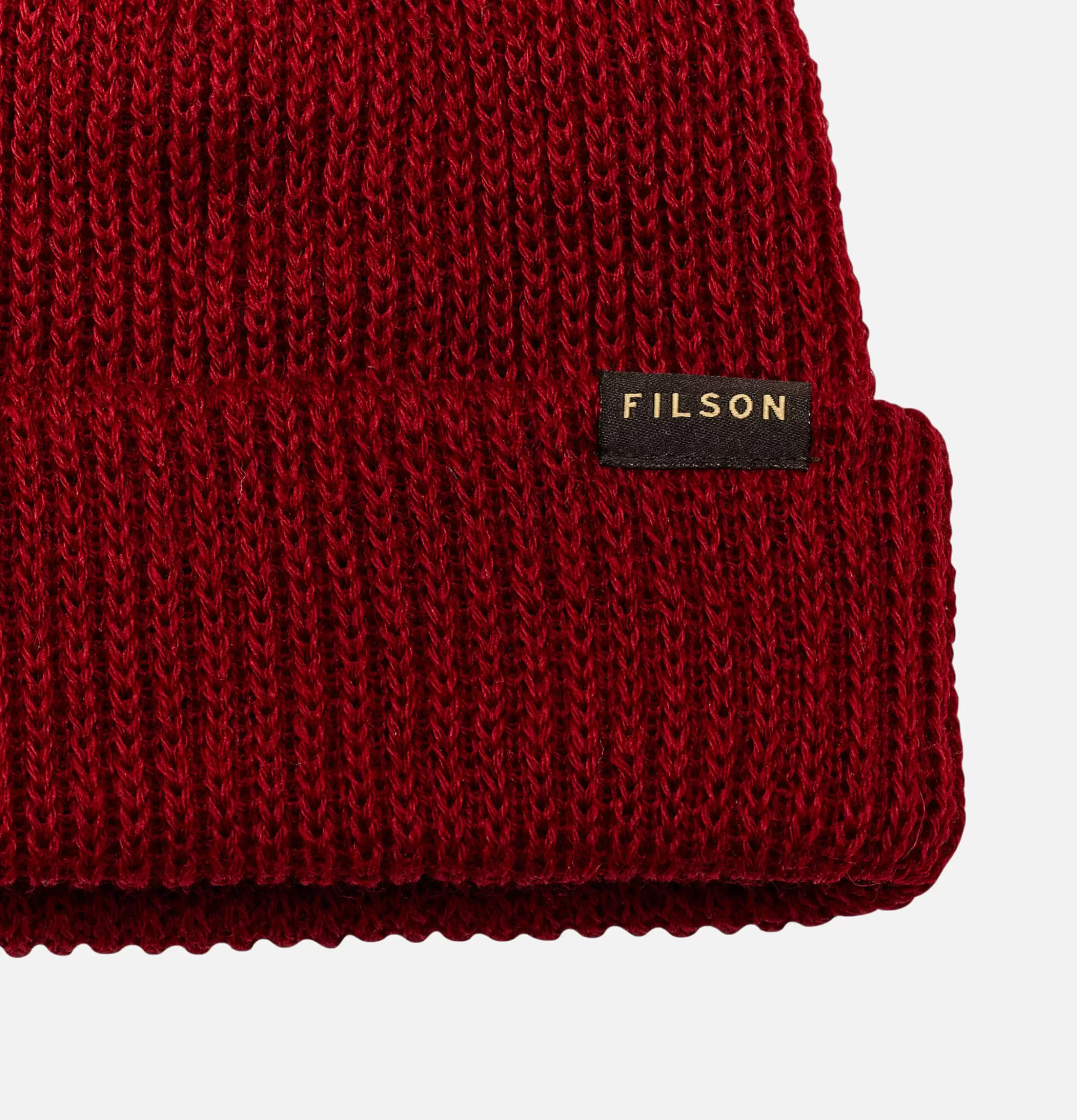 FILSON Watch Cap Ballard Wool Red^ Gants • Bonnets • Echarpes