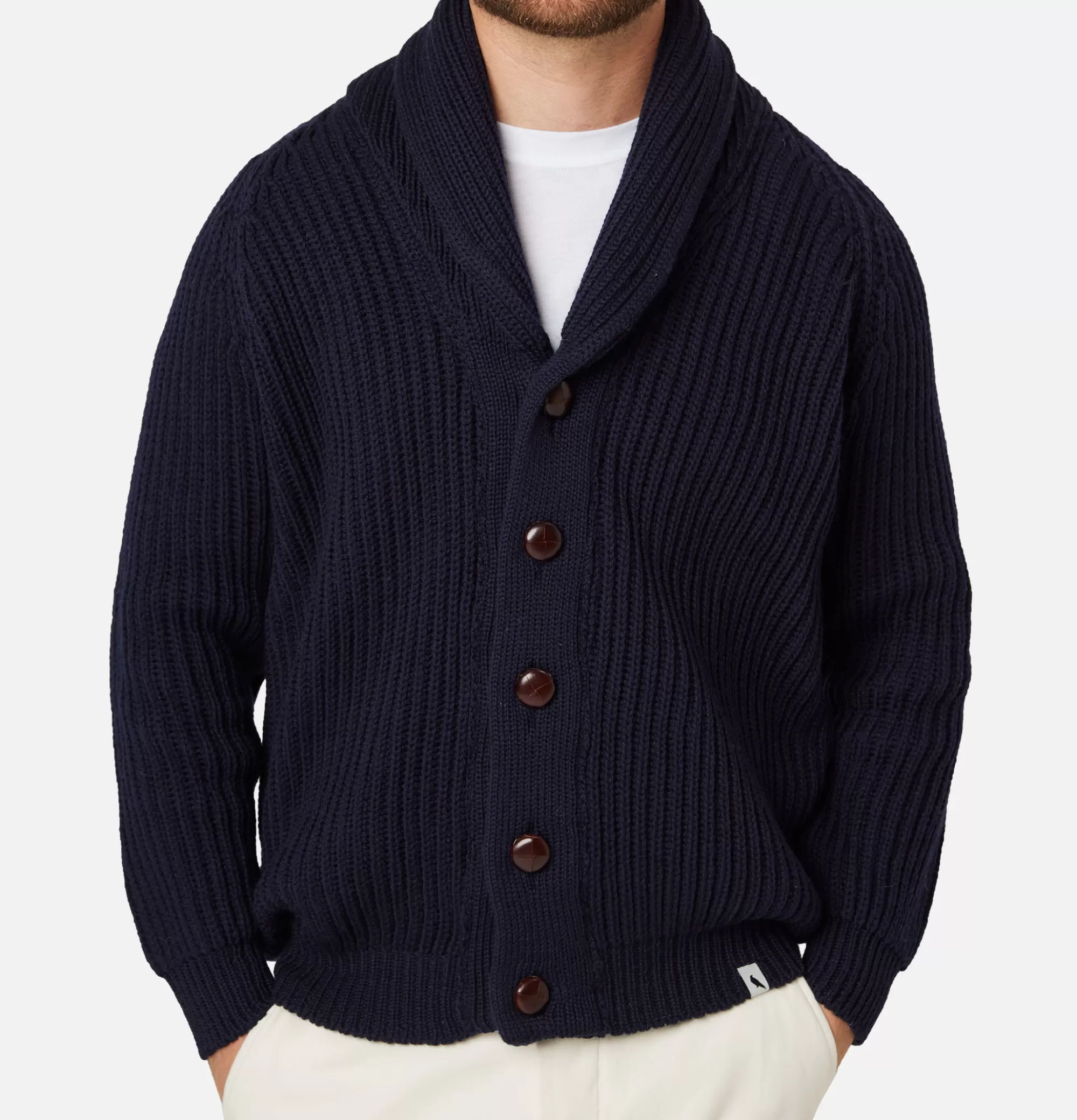 PEREGRINE Wilkinson Cardigan Wool Navy^ Pulls & Cardigans